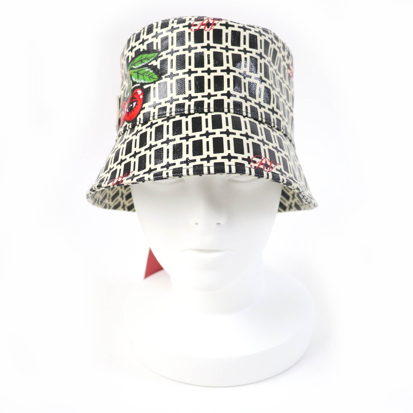 Roger Vivier Cherry's Wink Bucket Hat Black Ivory