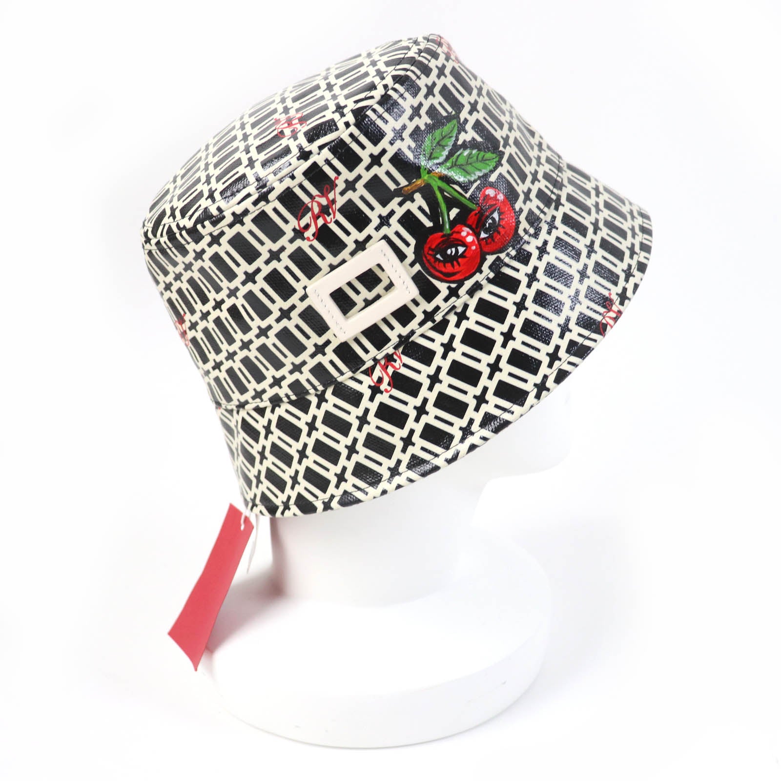 Roger Vivier Cherry's Wink Bucket Hat Black Ivory