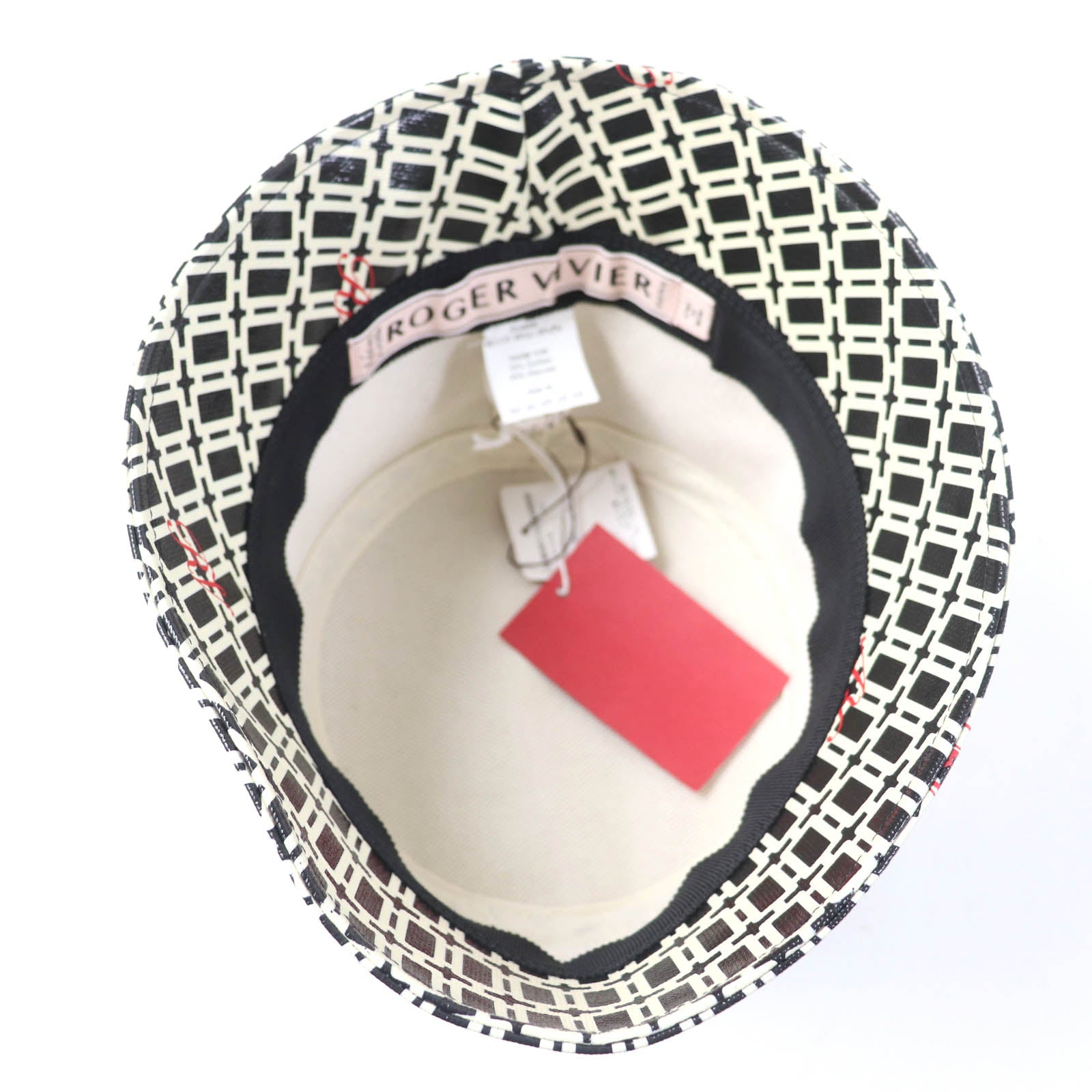 Roger Vivier Cherry's Wink Bucket Hat Black Ivory