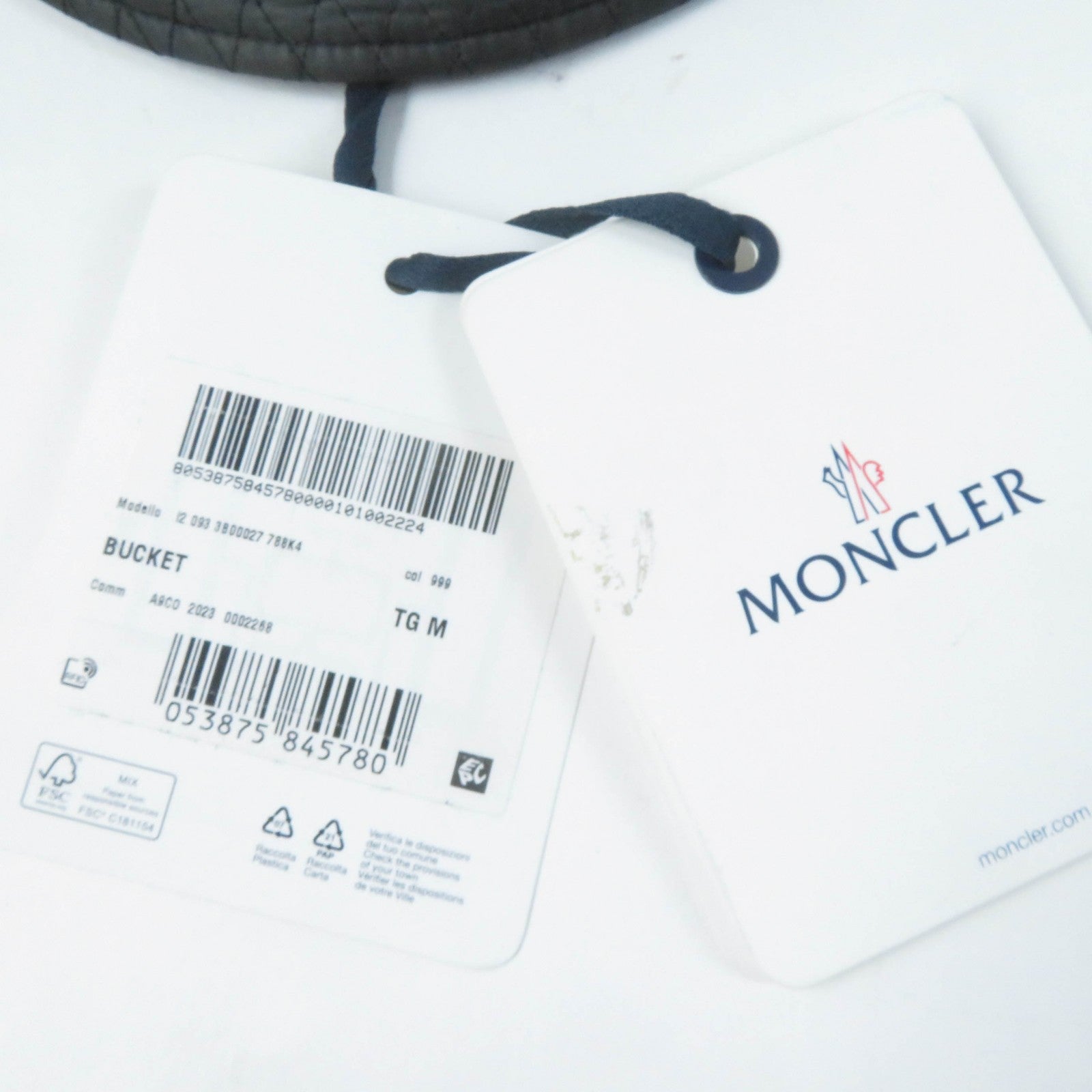 Moncler Quilted Bucket Hat Black M