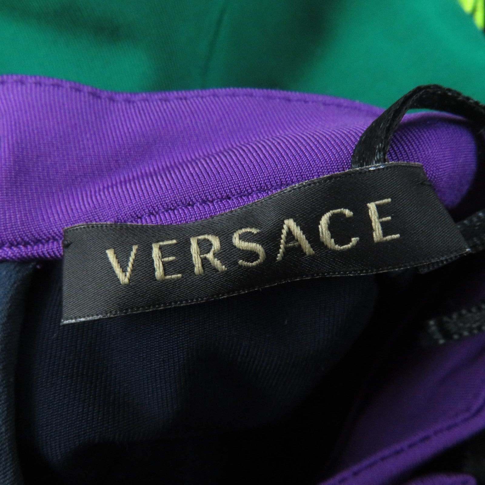 Versace Embroidered Logo Stand Neck T-Shirt