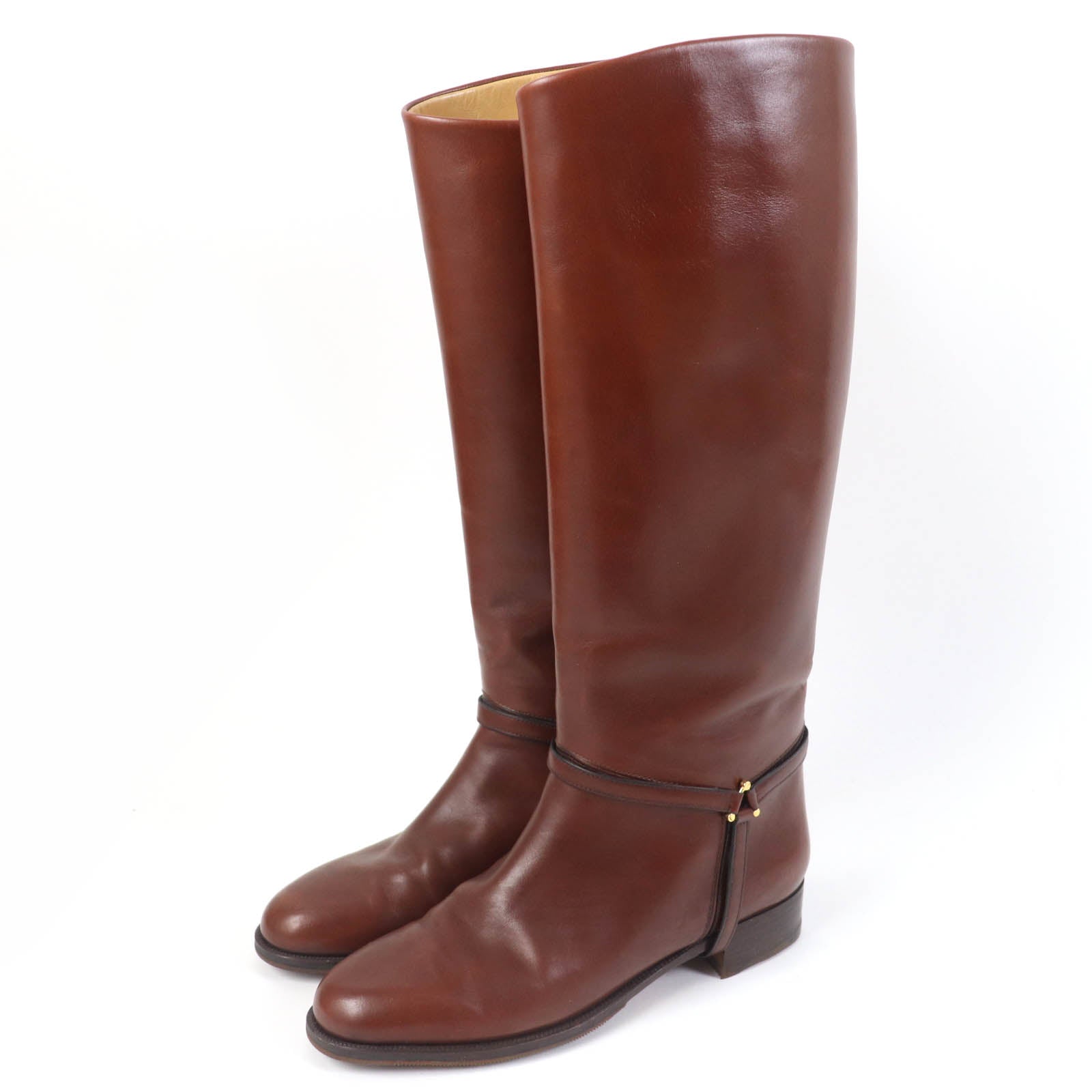 TANINO CRISCI Jackie Leather Knee-high Boots Brown 36