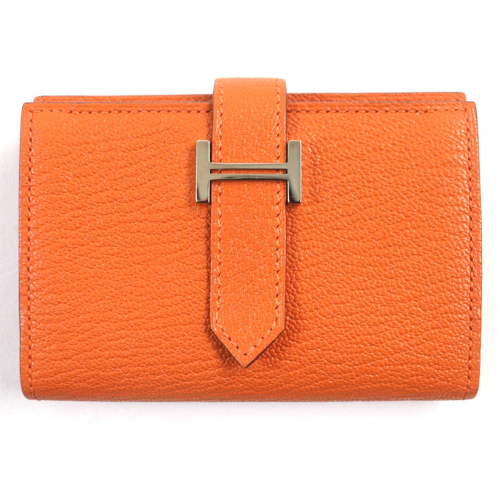 HERMES Bearn Mini Wallet Orange 2023