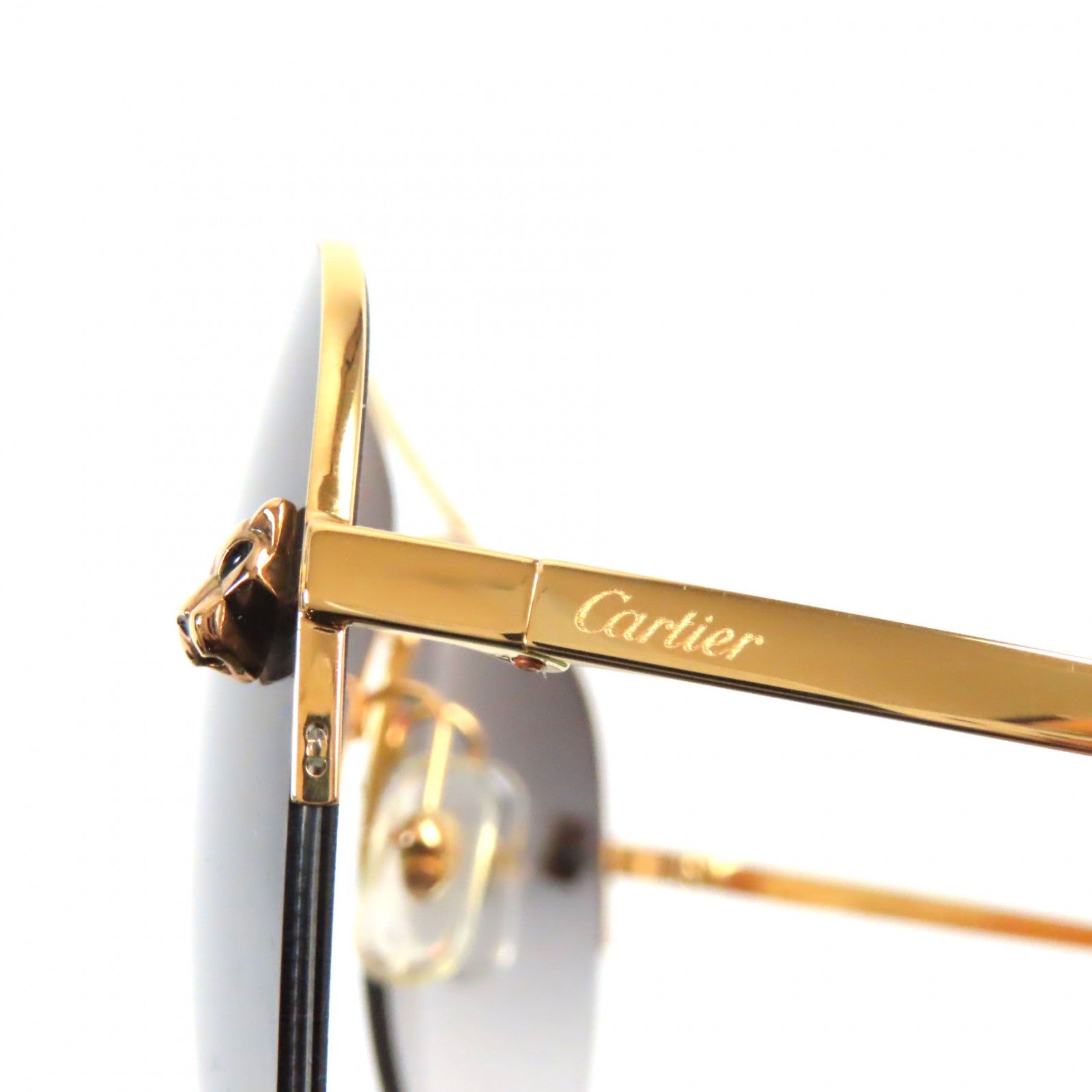 Cartier PANTHERE de Cartier Sunglasses Gold Black