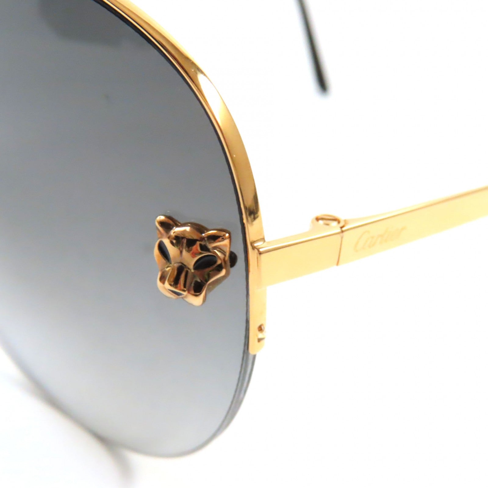 Cartier PANTHERE de Cartier Sunglasses Gold Black