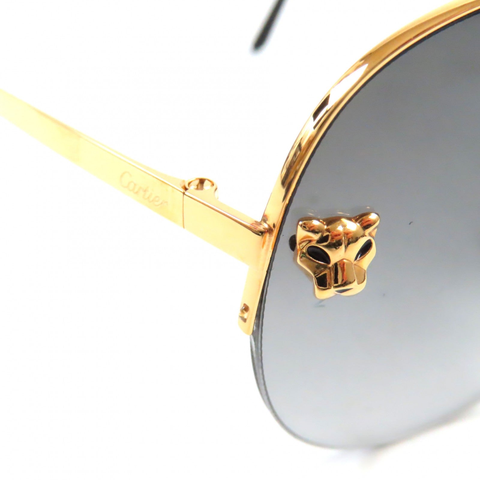 Cartier PANTHERE de Cartier Sunglasses Gold Black