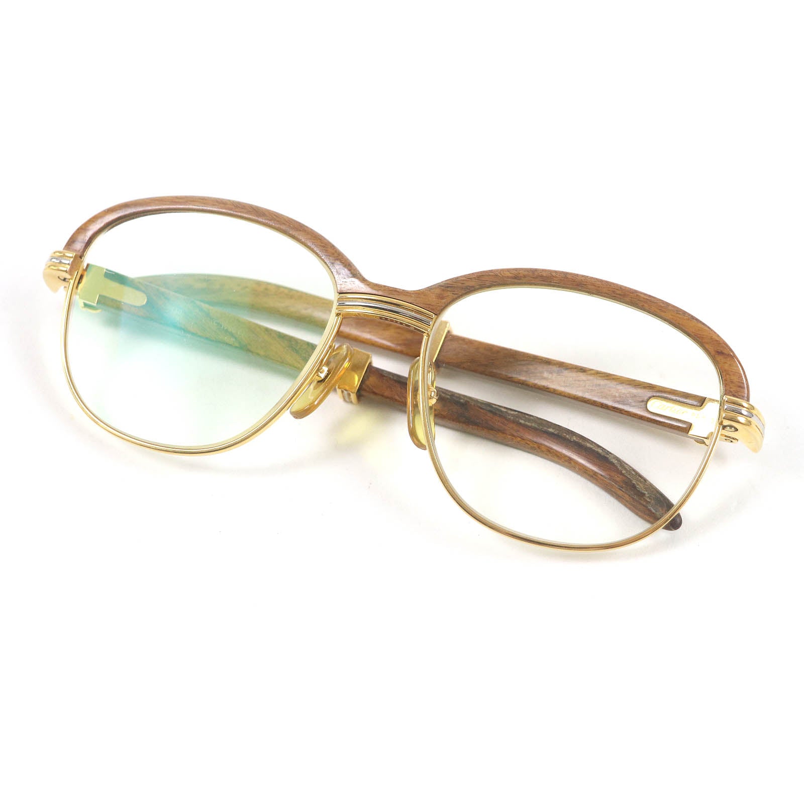 Cartier Malmaison Trinity Wood Frame Glasses