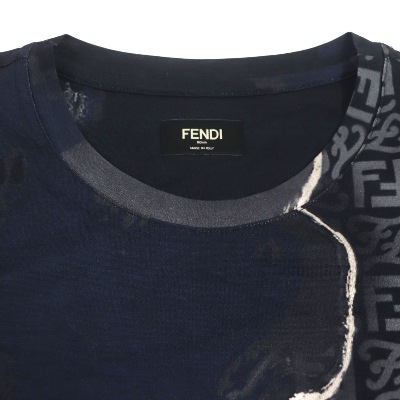 Fendi Cotton FF Logo Crew Neck T-Shirt M