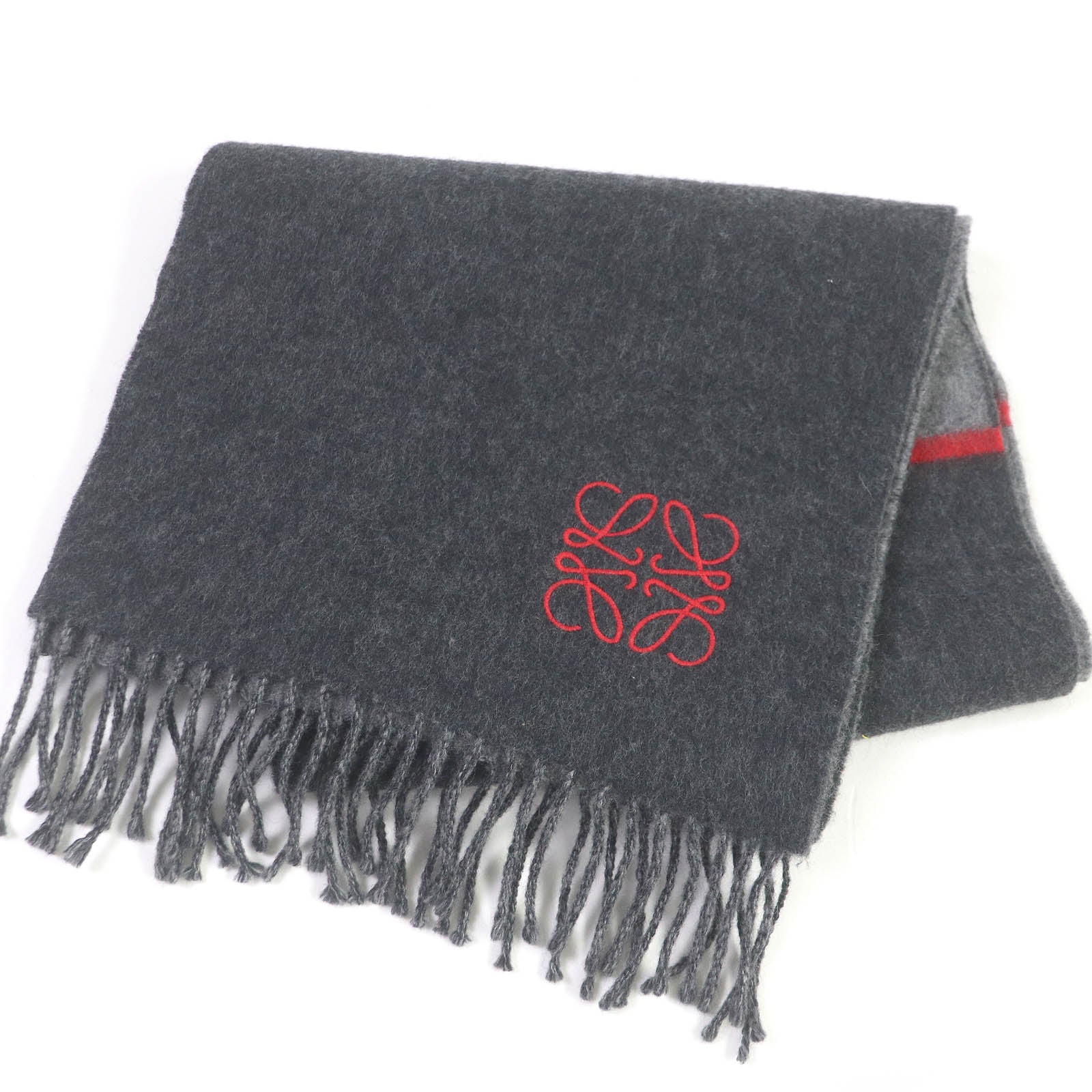 LOEWE Wool Cashmere Anagram Logo Scarf