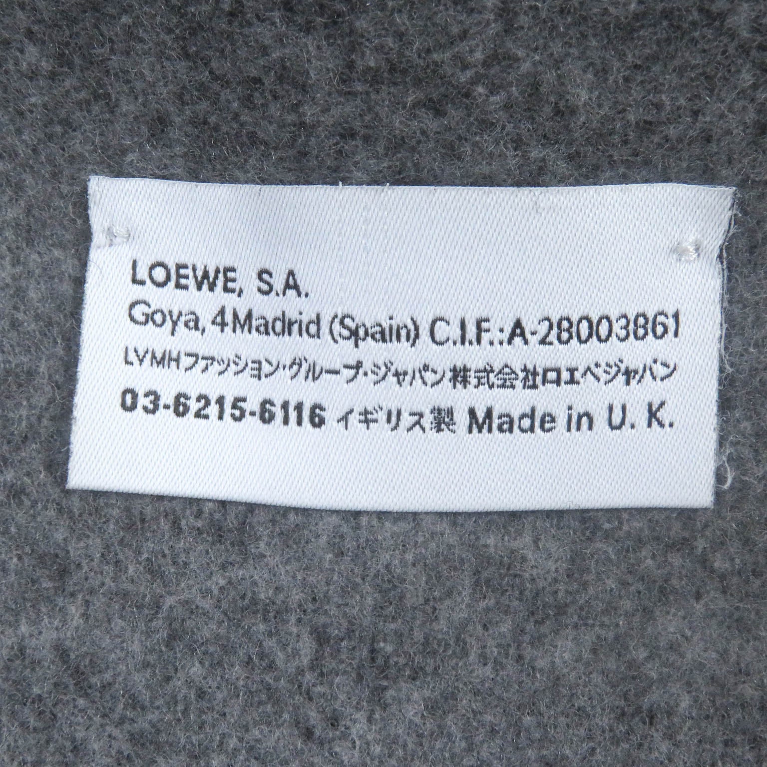 LOEWE Wool Cashmere Anagram Logo Scarf