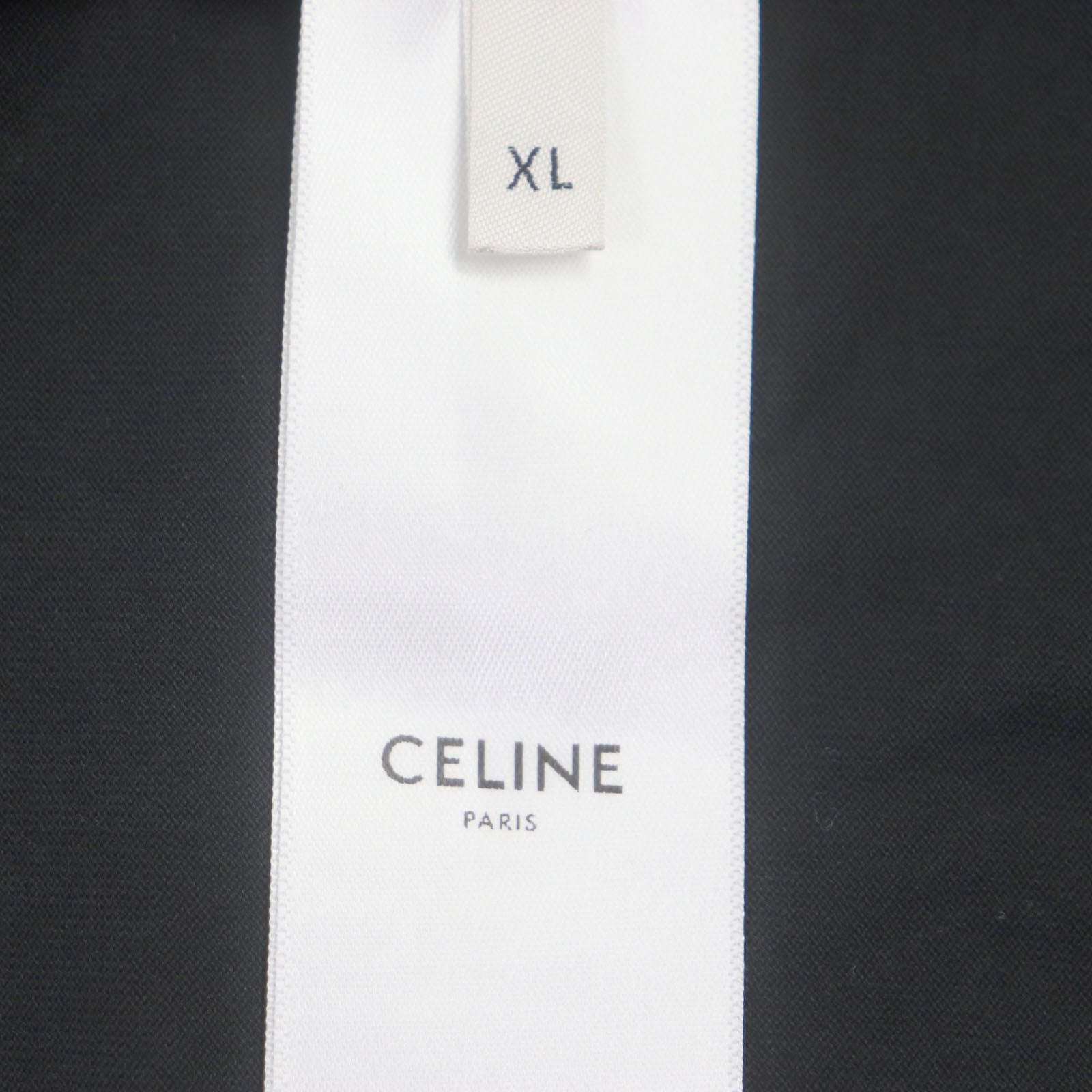 CELINE Loose T-shirt Cotton Logo Print Black XL