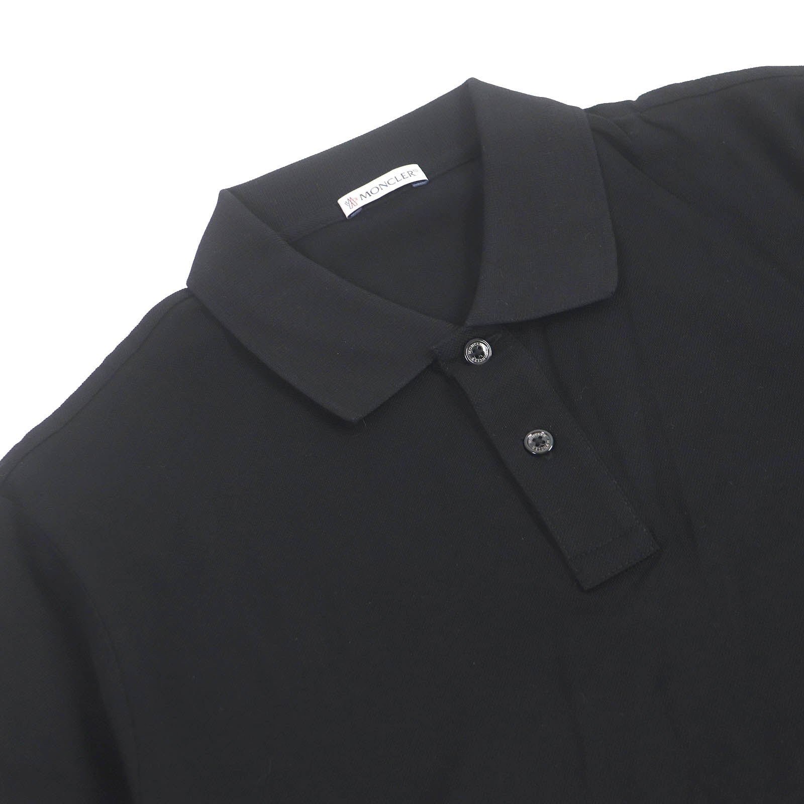 Moncler Cotton Polo Shirt Black M