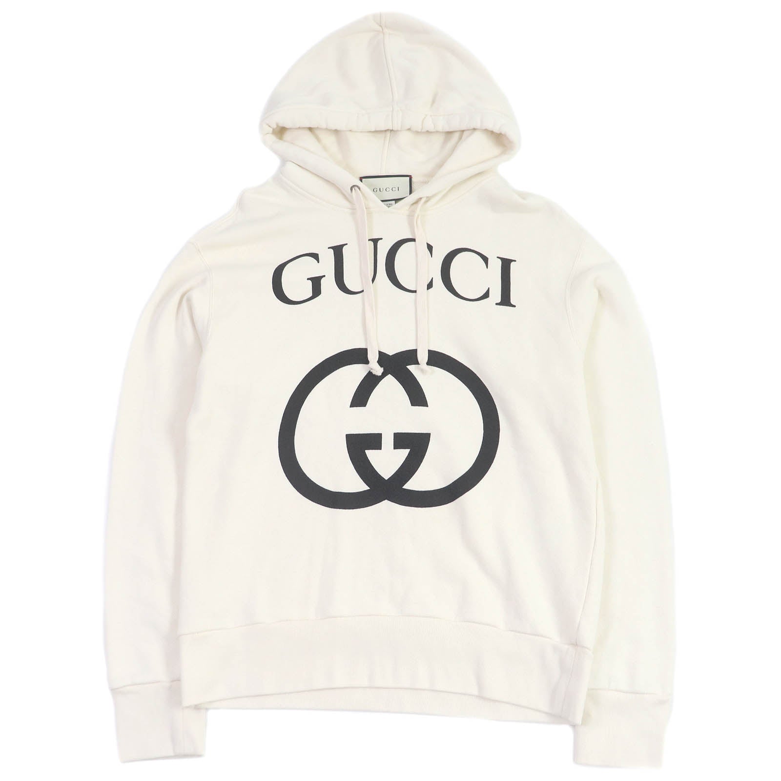 Gucci Interlocking G Logo Hoodie Ivory XS