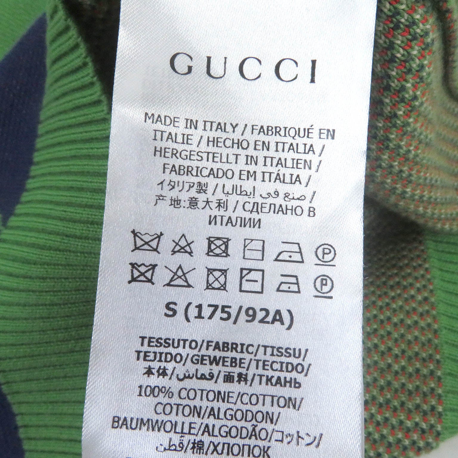 GUCCI GG Logo Argyle V-Neck Knit Gilet Green S