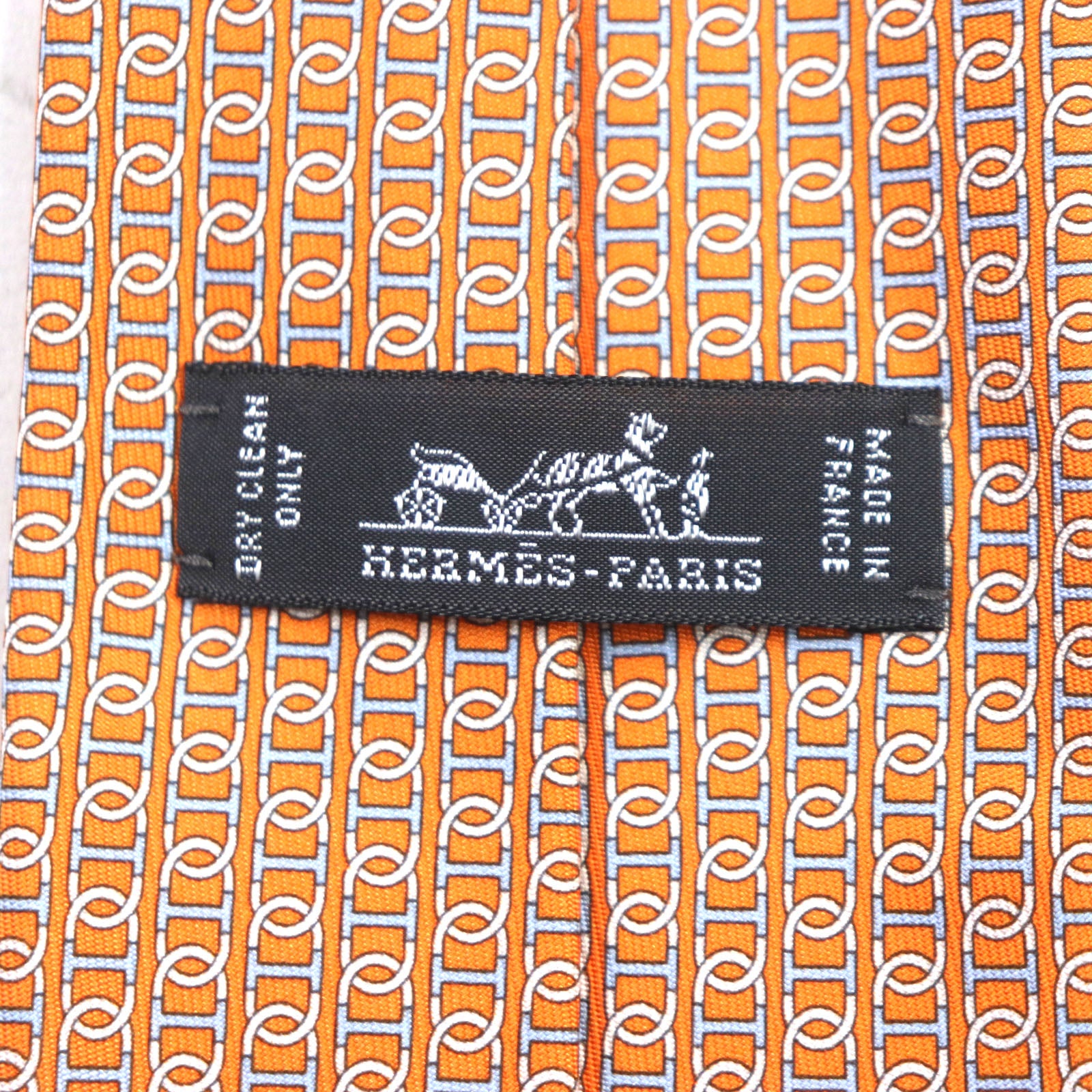 Hermes Silk Chaine d'Ancre Pattern Tie