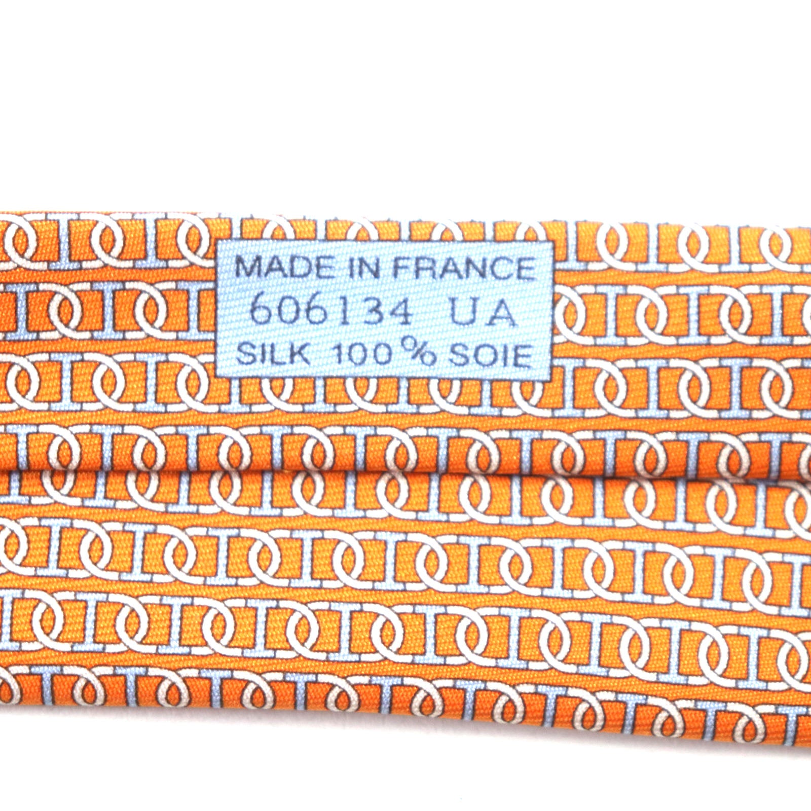 Hermes Silk Chaine d'Ancre Pattern Tie