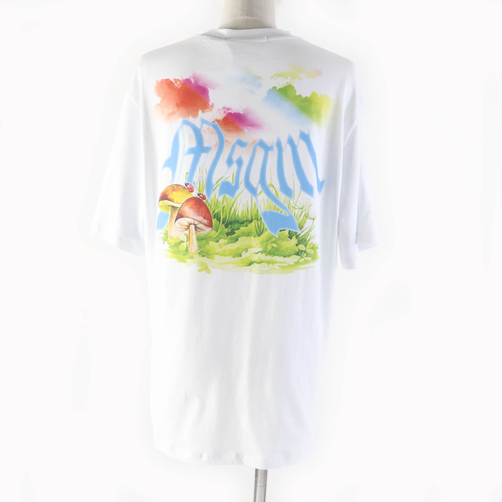 MSGM Rainbow Cat Print Crewneck T-Shirt XXS