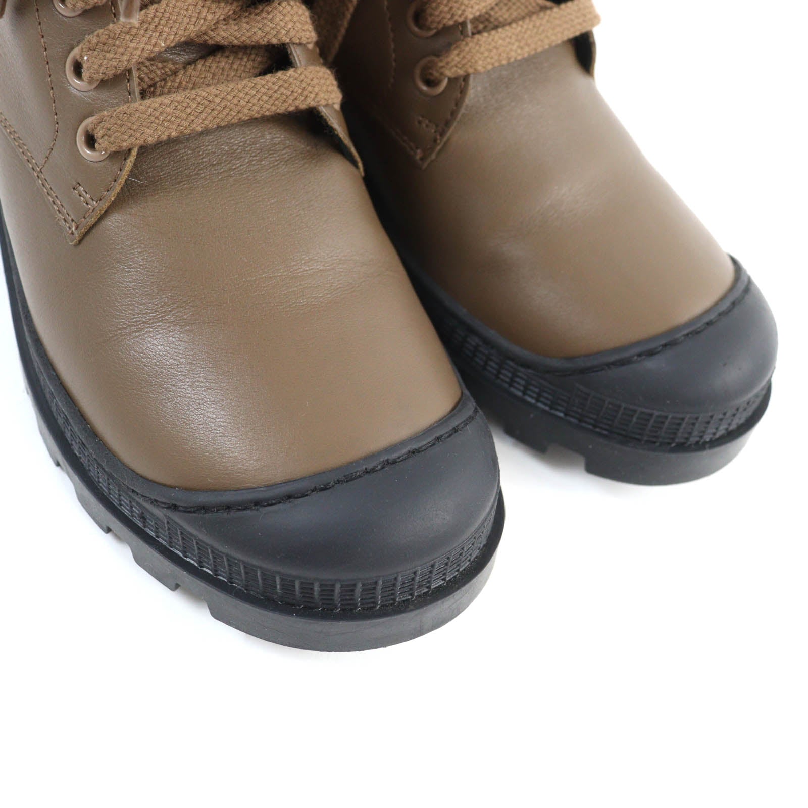 Loewe Leather Lace-up Combat Boots Brown 37