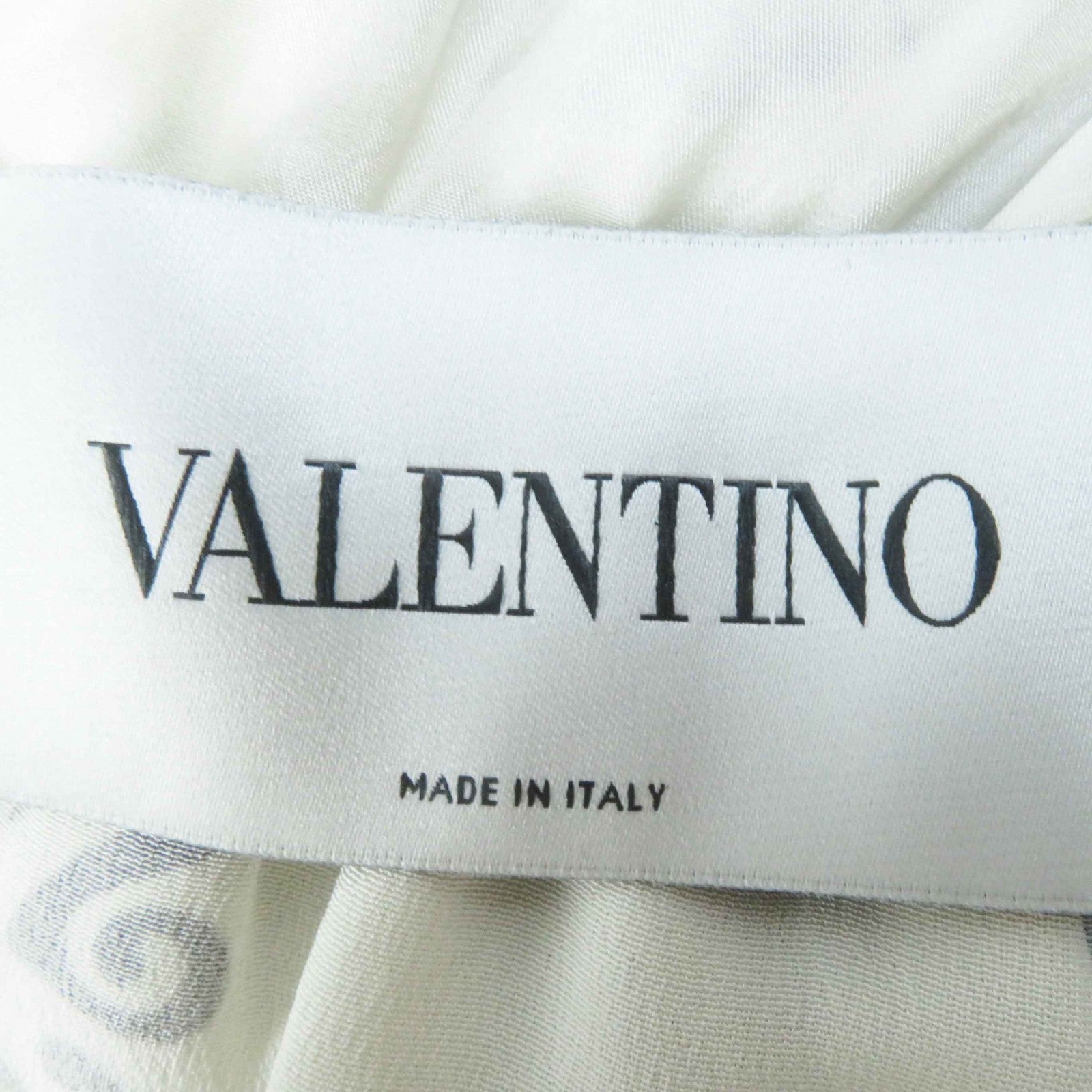 Valentino Silk Nylon Monogram Dress Black White