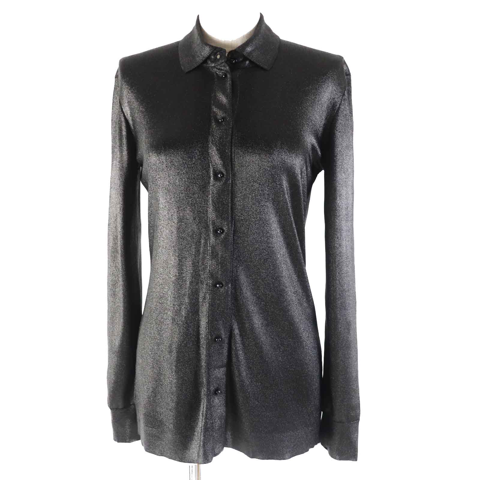 Tom Ford Rayon Long Sleeve Shirt Black XS