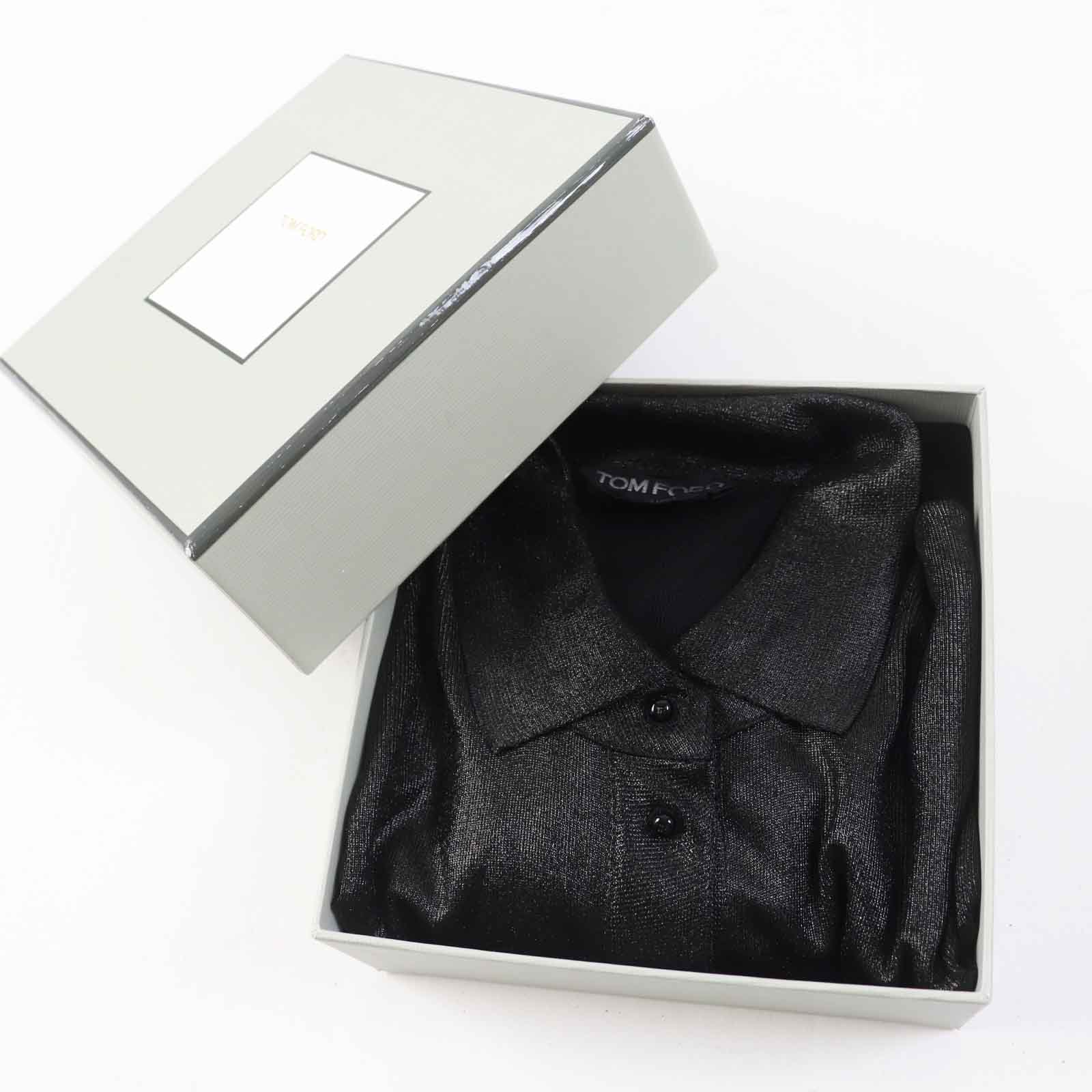 Tom Ford Rayon Long Sleeve Shirt Black XS