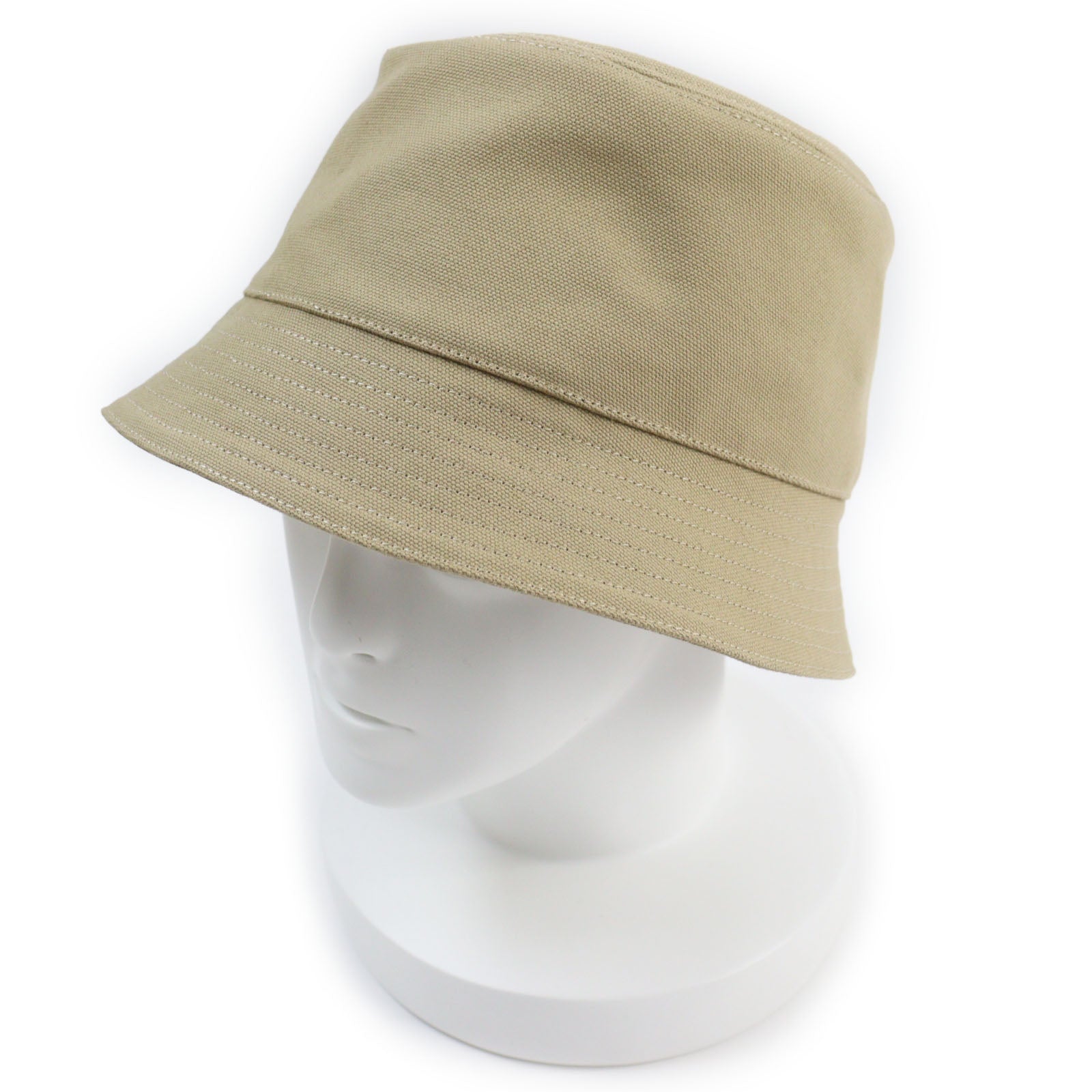 Loewe Cotton Calfskin Canvas Bucket Hat Beige