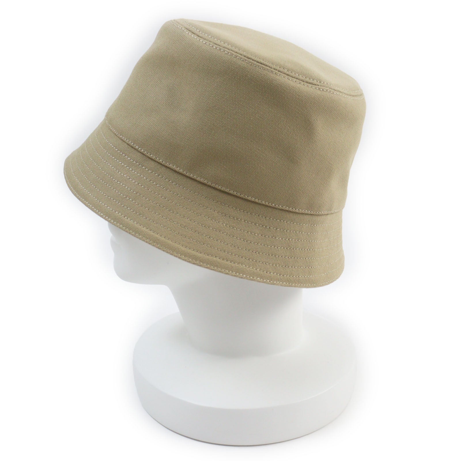 Loewe Cotton Calfskin Canvas Bucket Hat Beige