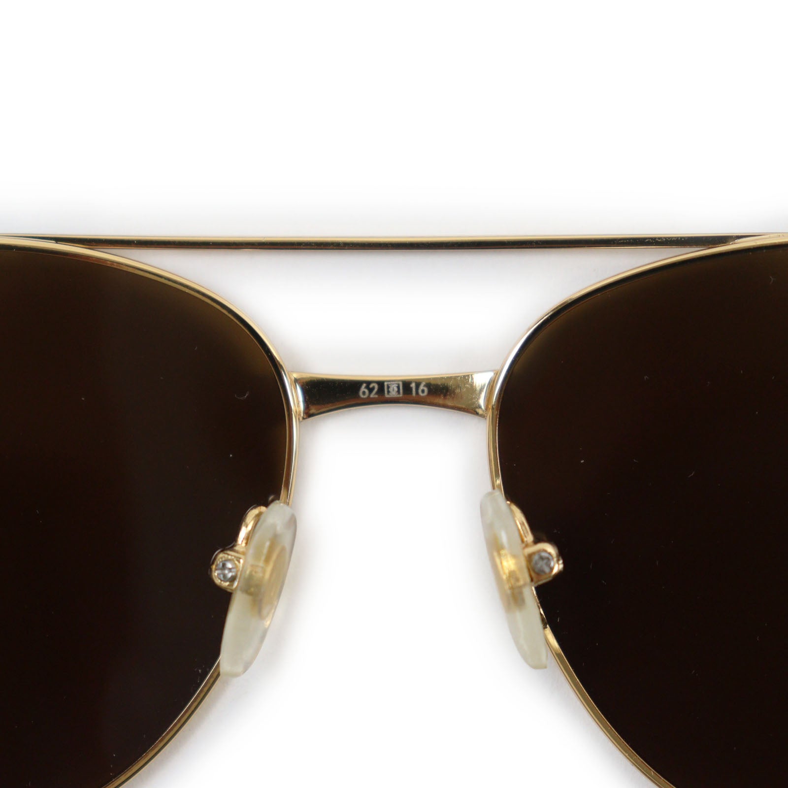 Cartier Teardrop Santos Sunglasses Gold Brown