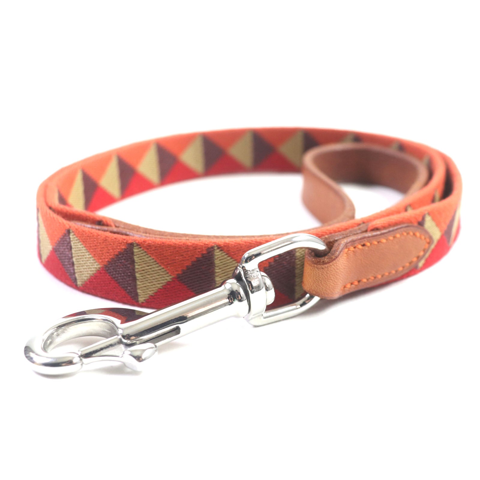 HERMES Nylon Polyester Leather Dog Lead Strap