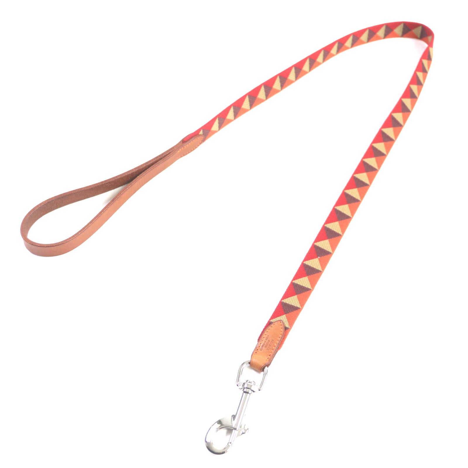 HERMES Nylon Polyester Leather Dog Lead Strap