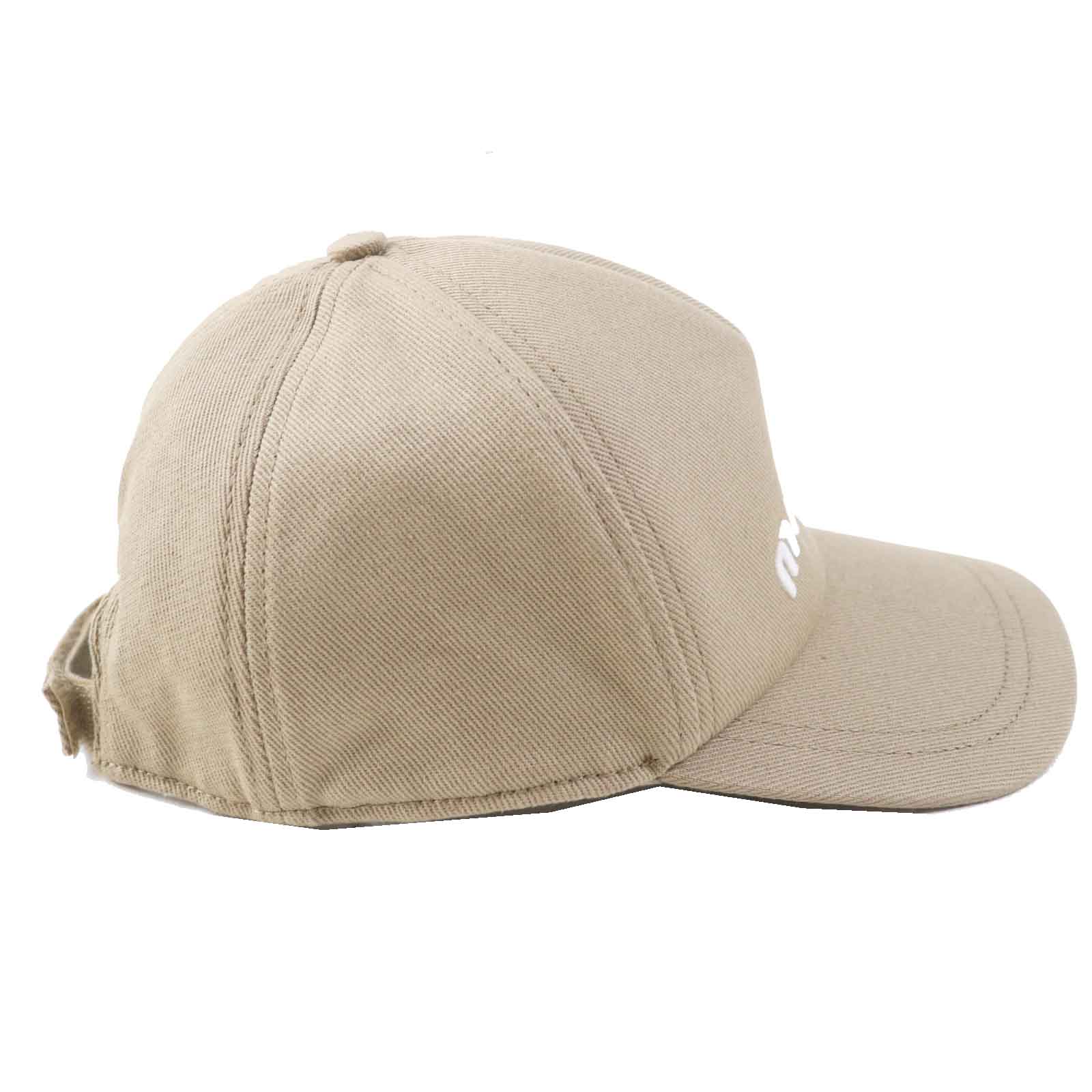 MIUMIU Cotton Logo Embroidered Baseball Cap Beige