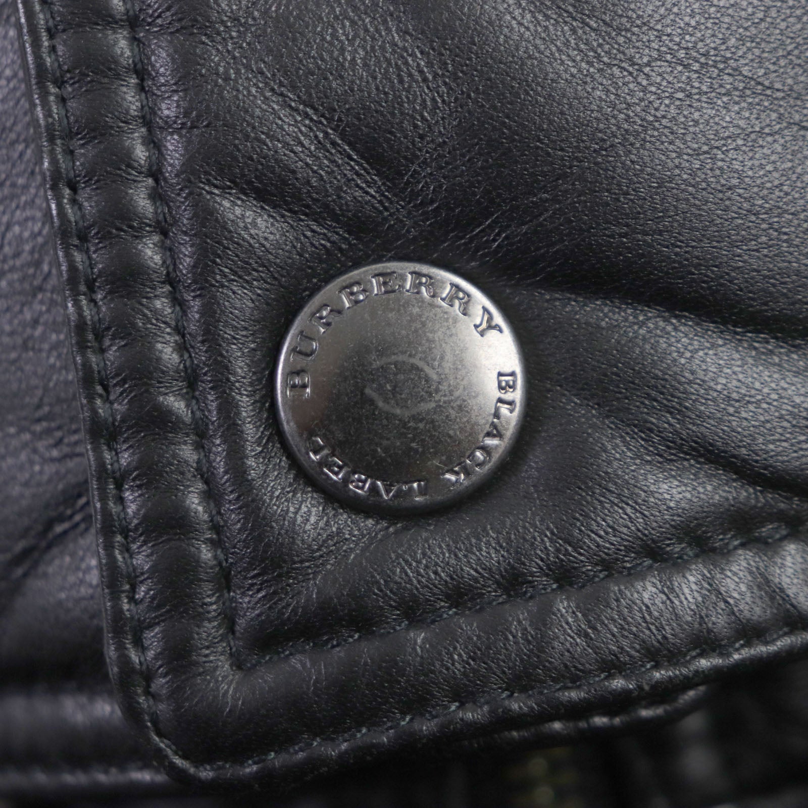 Burberry Sheep Leather Down Jacket Black M