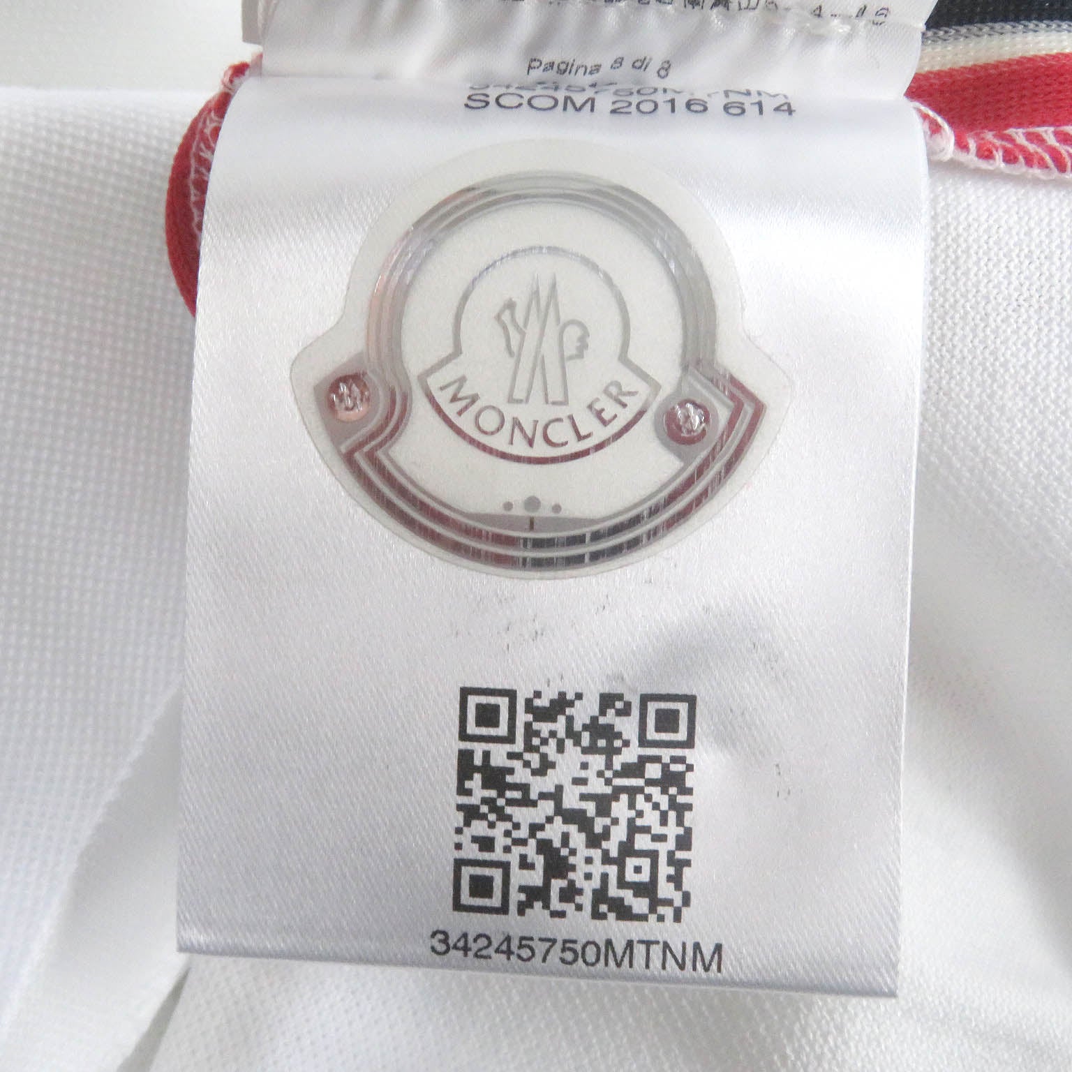 Moncler Cotton Polo Shirt White M