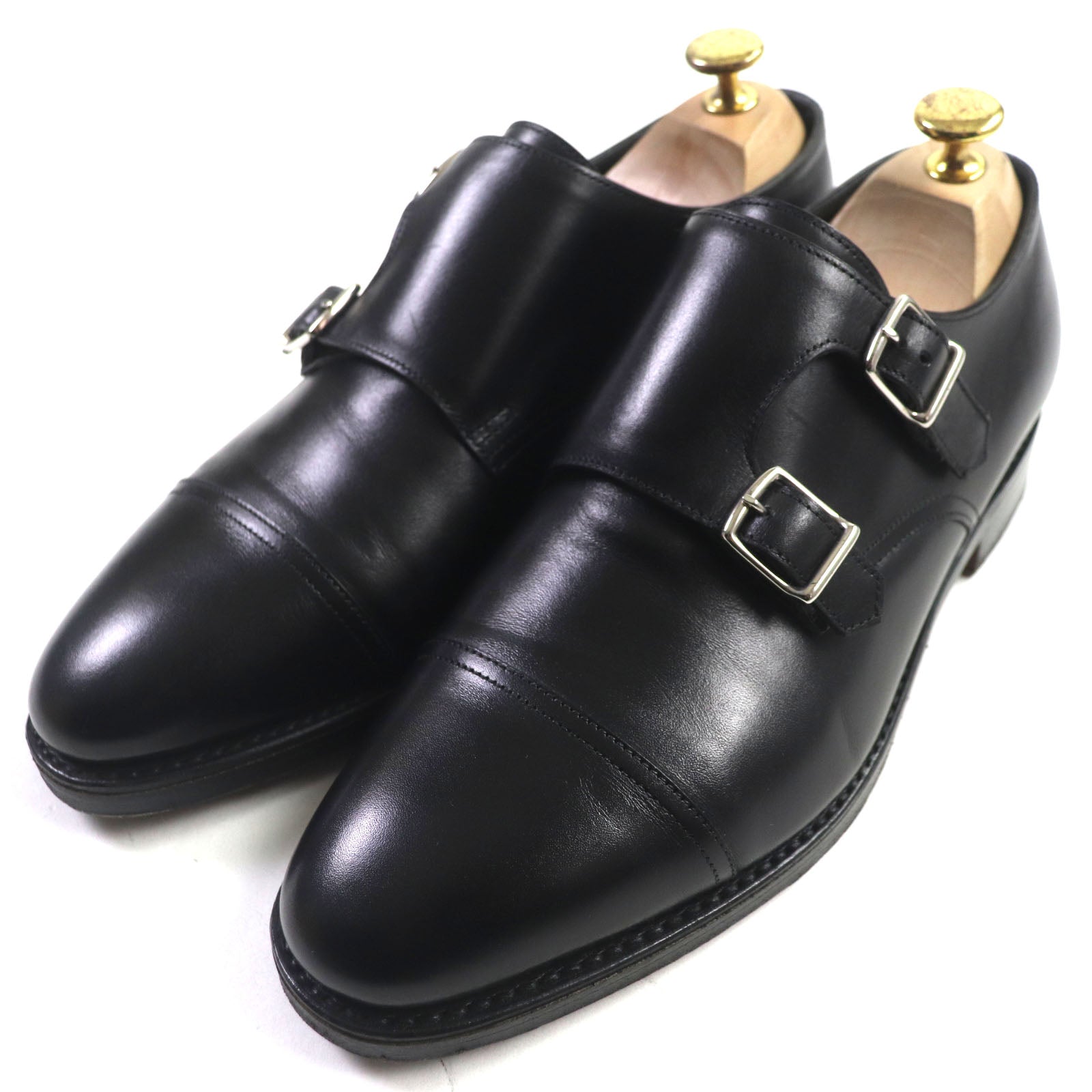 John Lobb William Double Monk Strap Leather Shoes