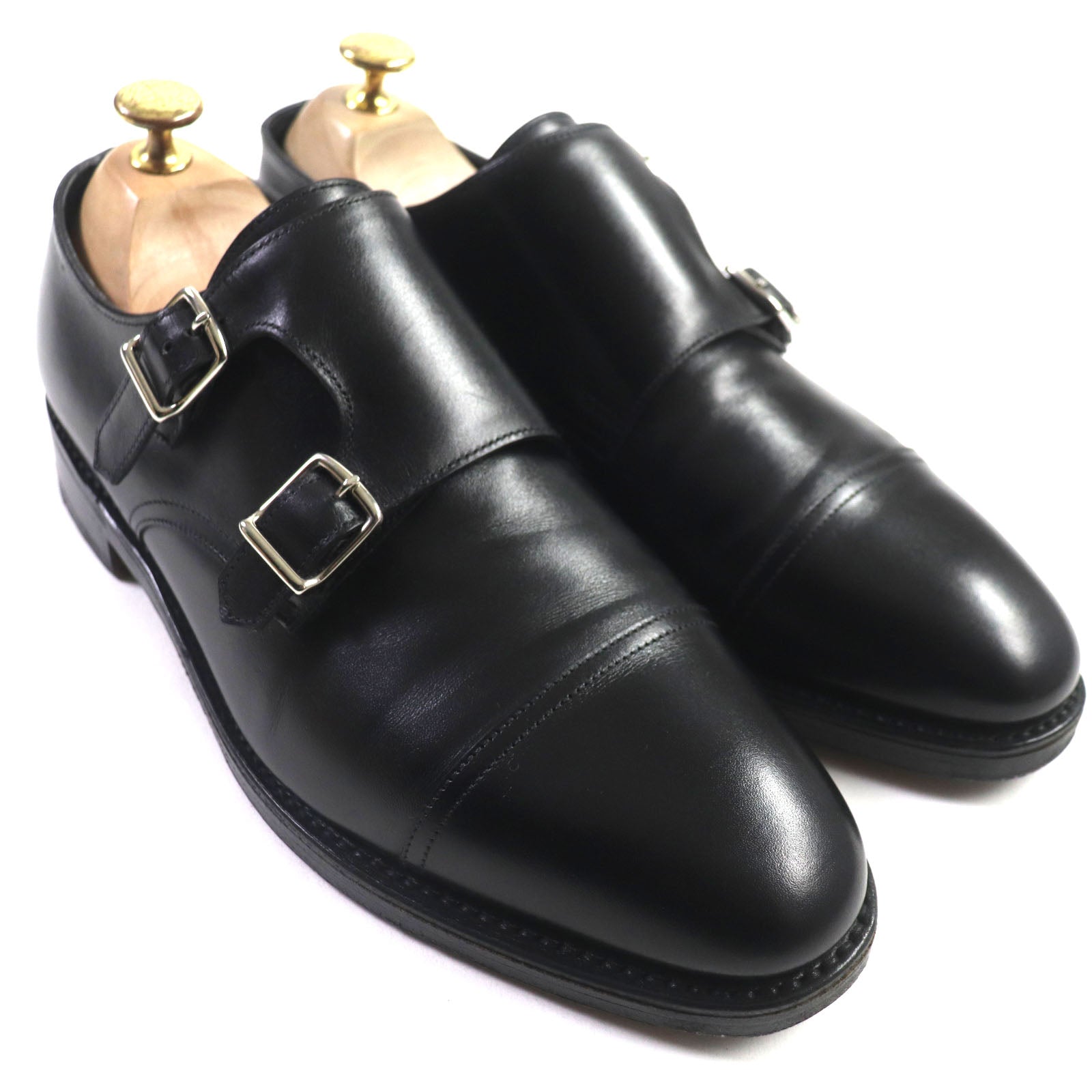 John Lobb William Double Monk Strap Leather Shoes