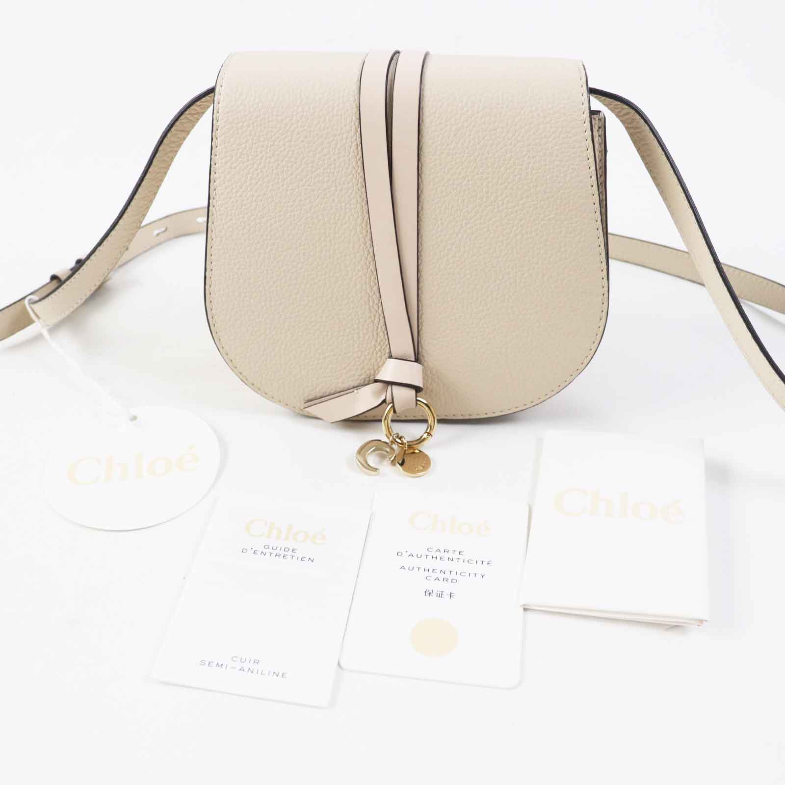 Chloe Alphabet Mini Saddlebag Crossbody Bag