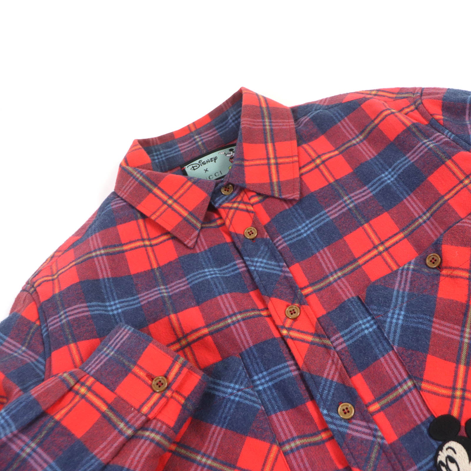 GUCCI Disney Mickey Check Flannel Shirt Jacket