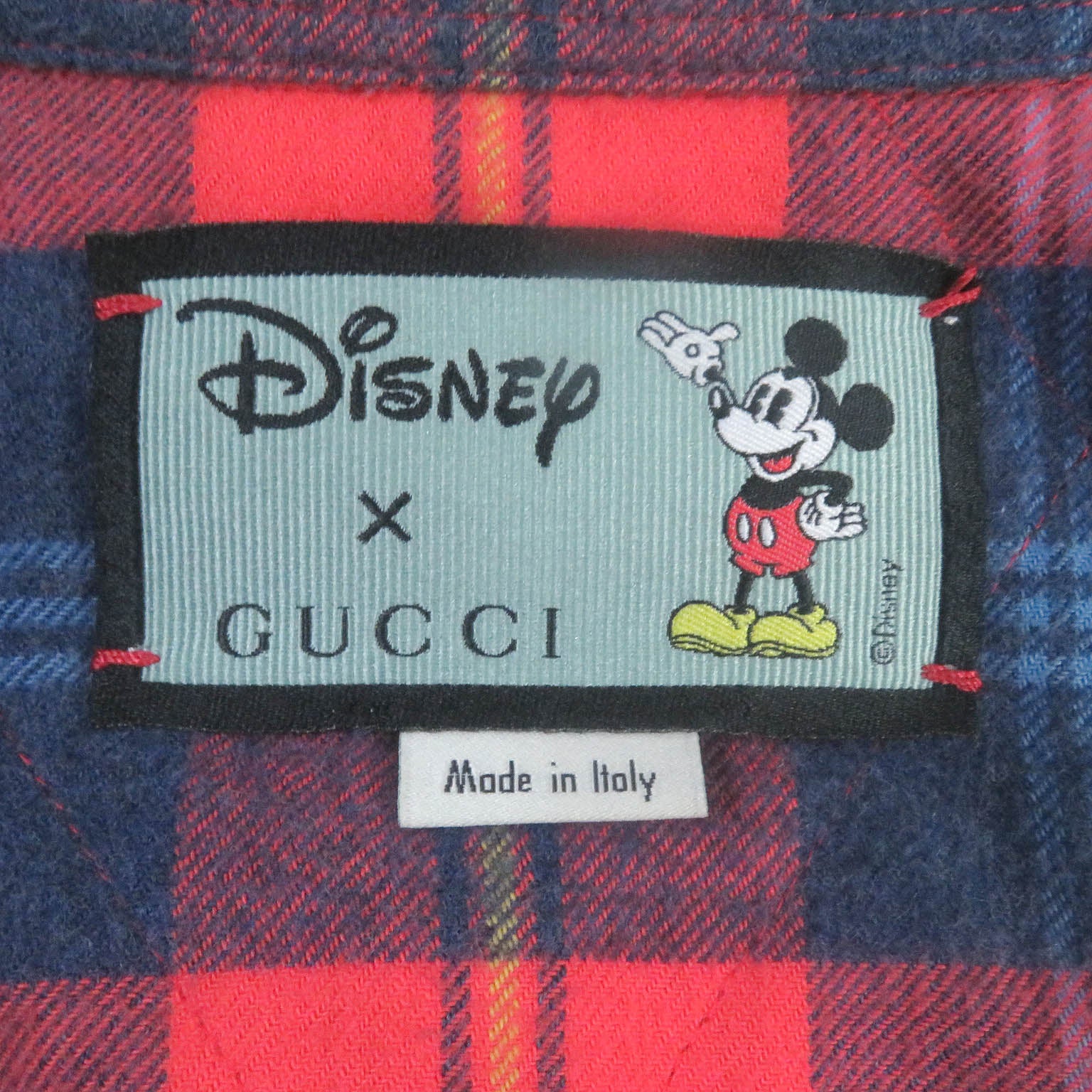 GUCCI Disney Mickey Check Flannel Shirt Jacket