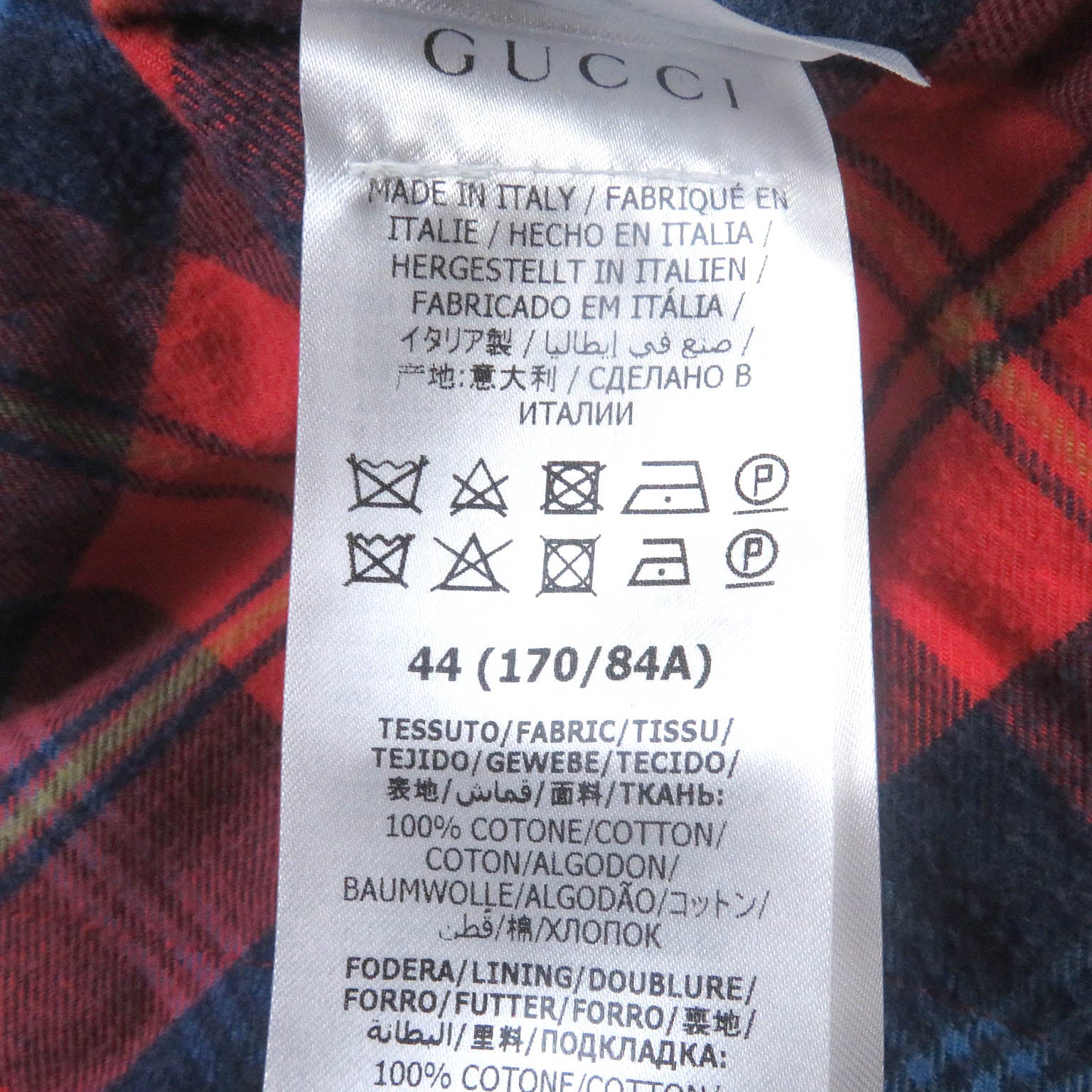 GUCCI Disney Mickey Check Flannel Shirt Jacket