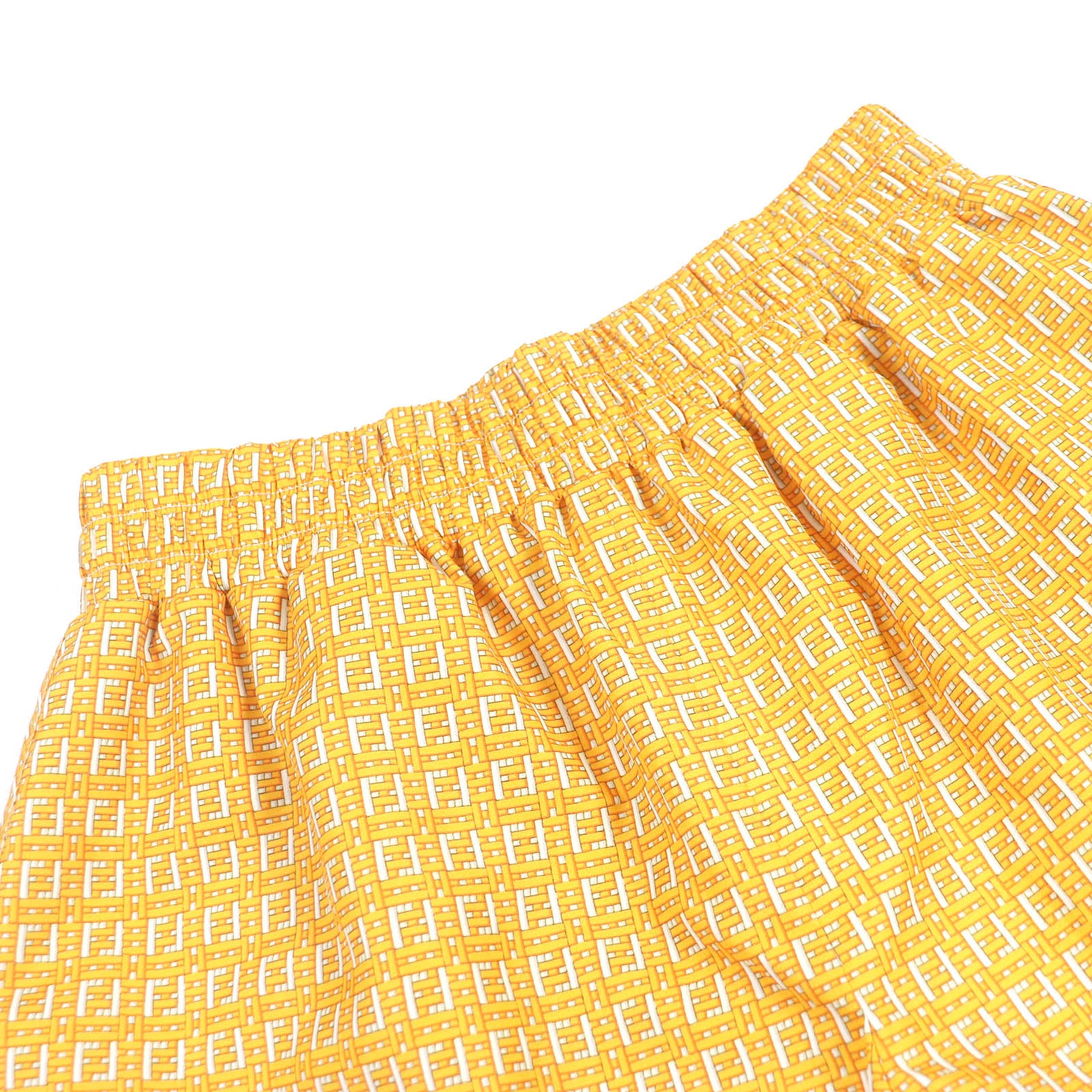 Fendi FF Logo Print Swim Shorts Orange S