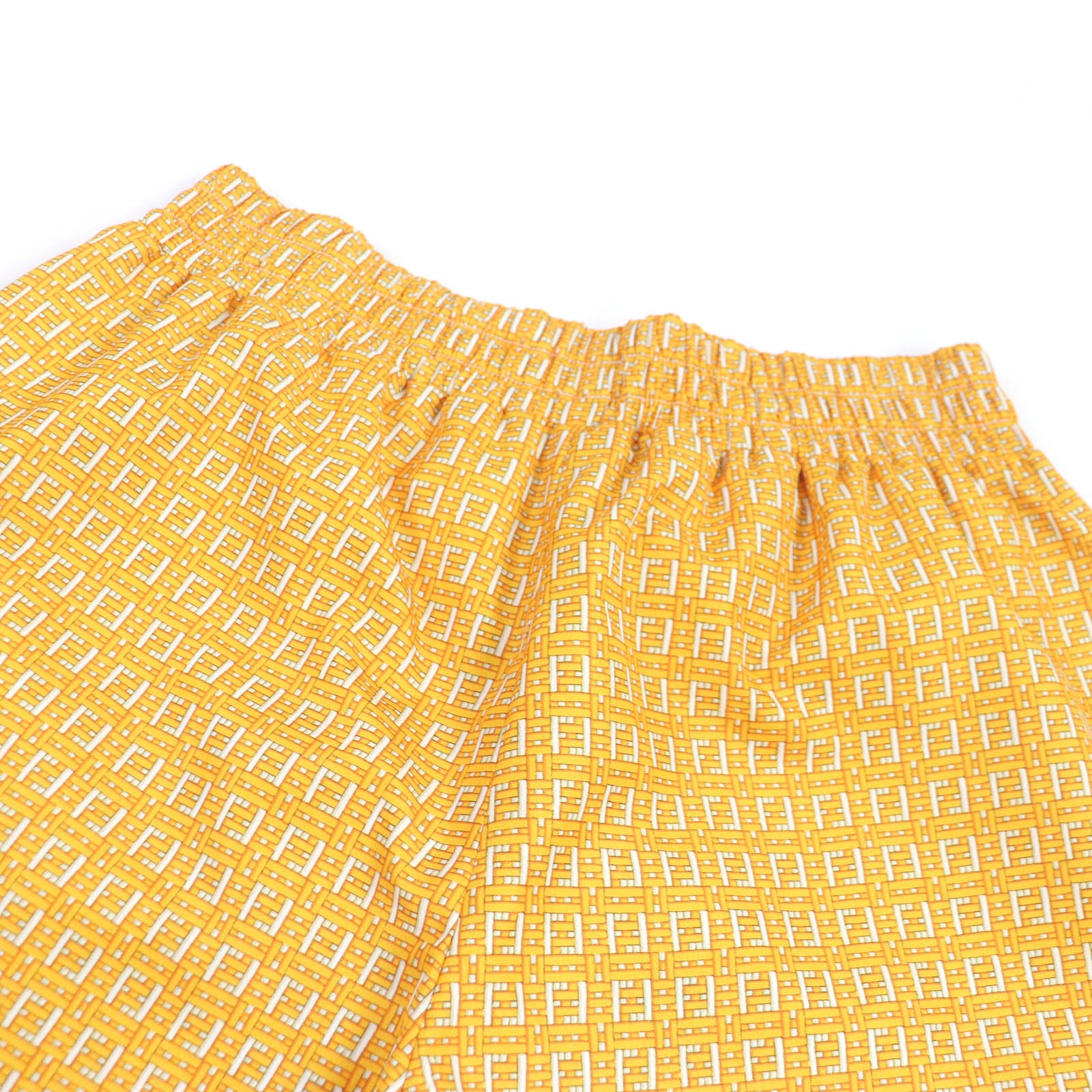 Fendi FF Logo Print Swim Shorts Orange S