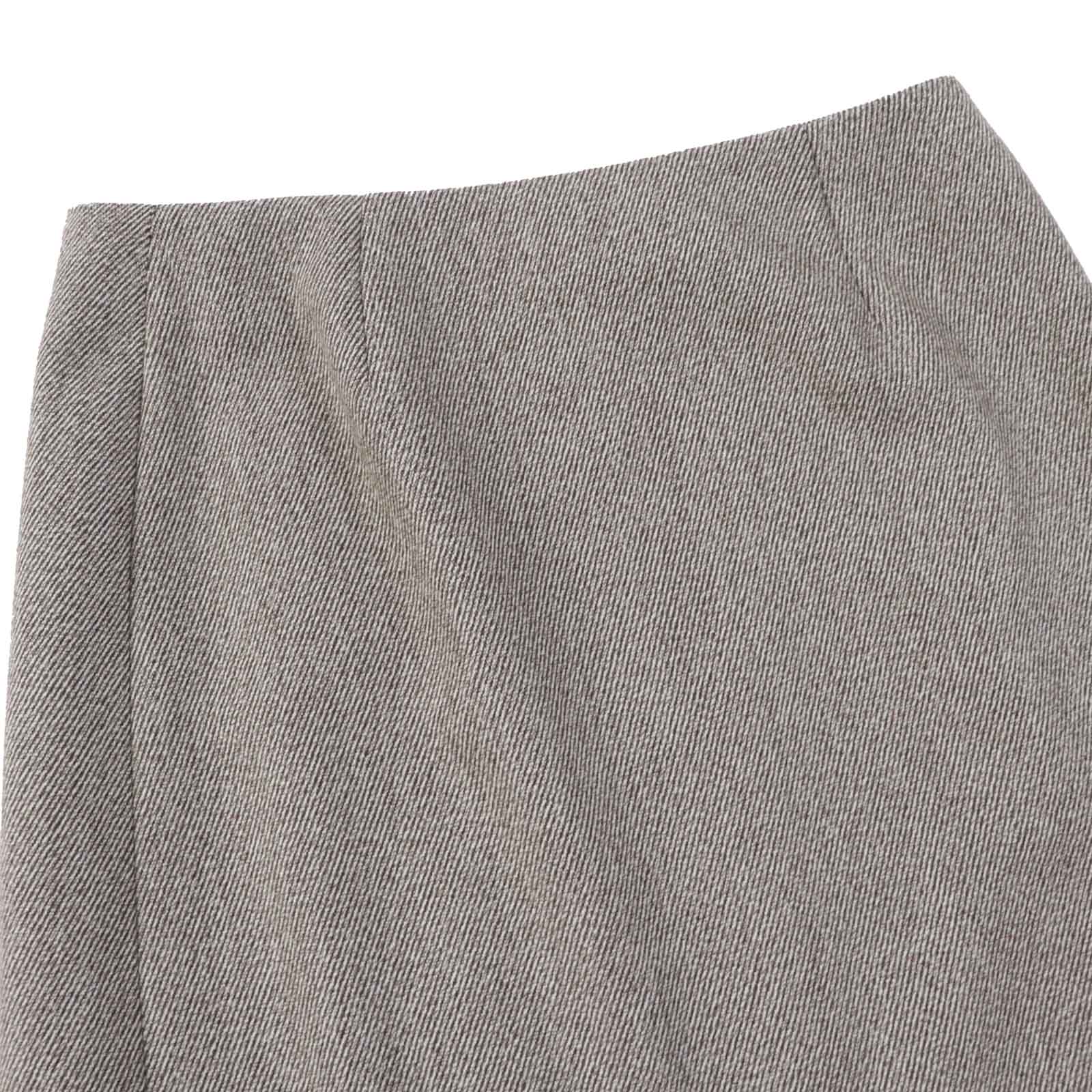 Loro Piana Wool Silk Wrap Skirt Brown 42