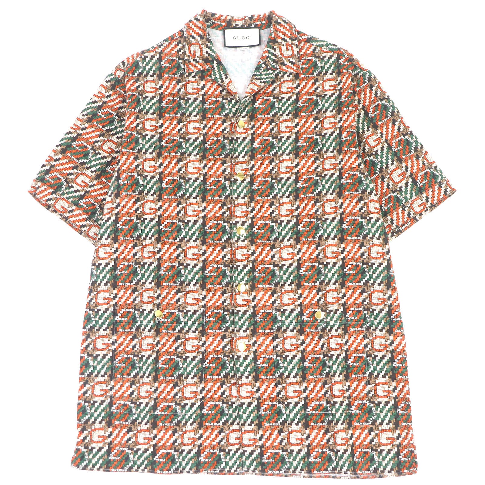 Gucci G Logo Print Bowling Shirt & Shorts Set