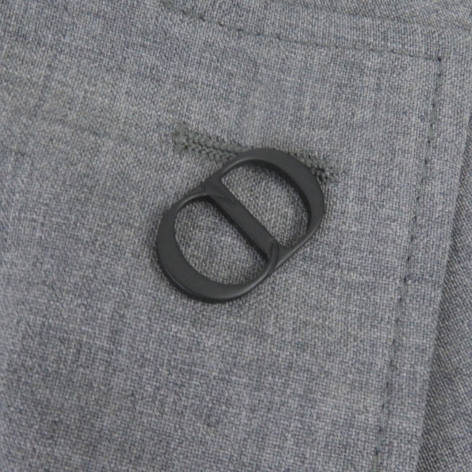 Dior Virgin Wool Workwear Jacket with CD Logo Lapel Pin