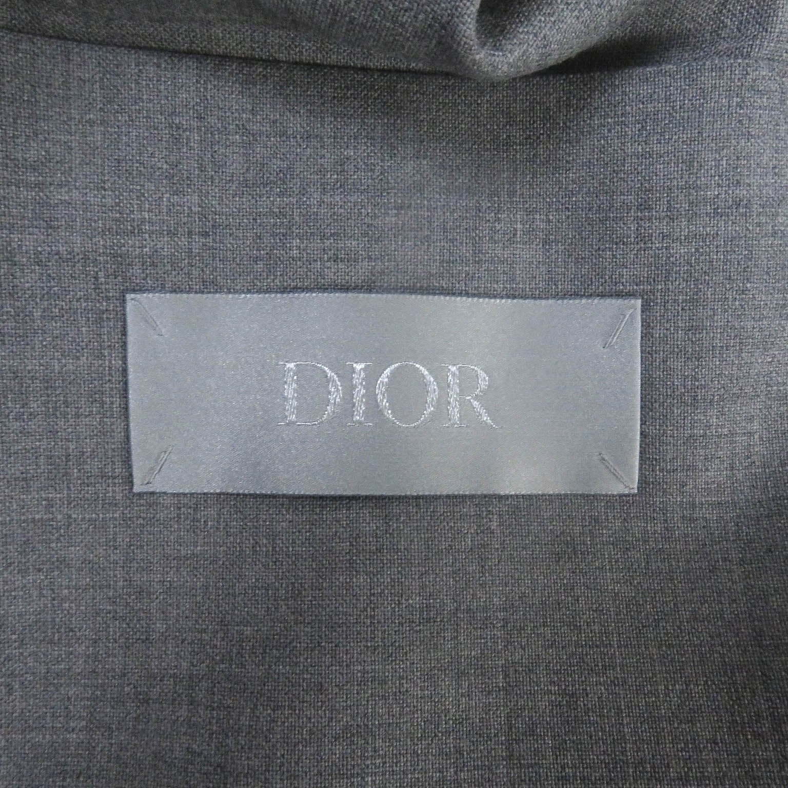 Dior Virgin Wool Workwear Jacket with CD Logo Lapel Pin