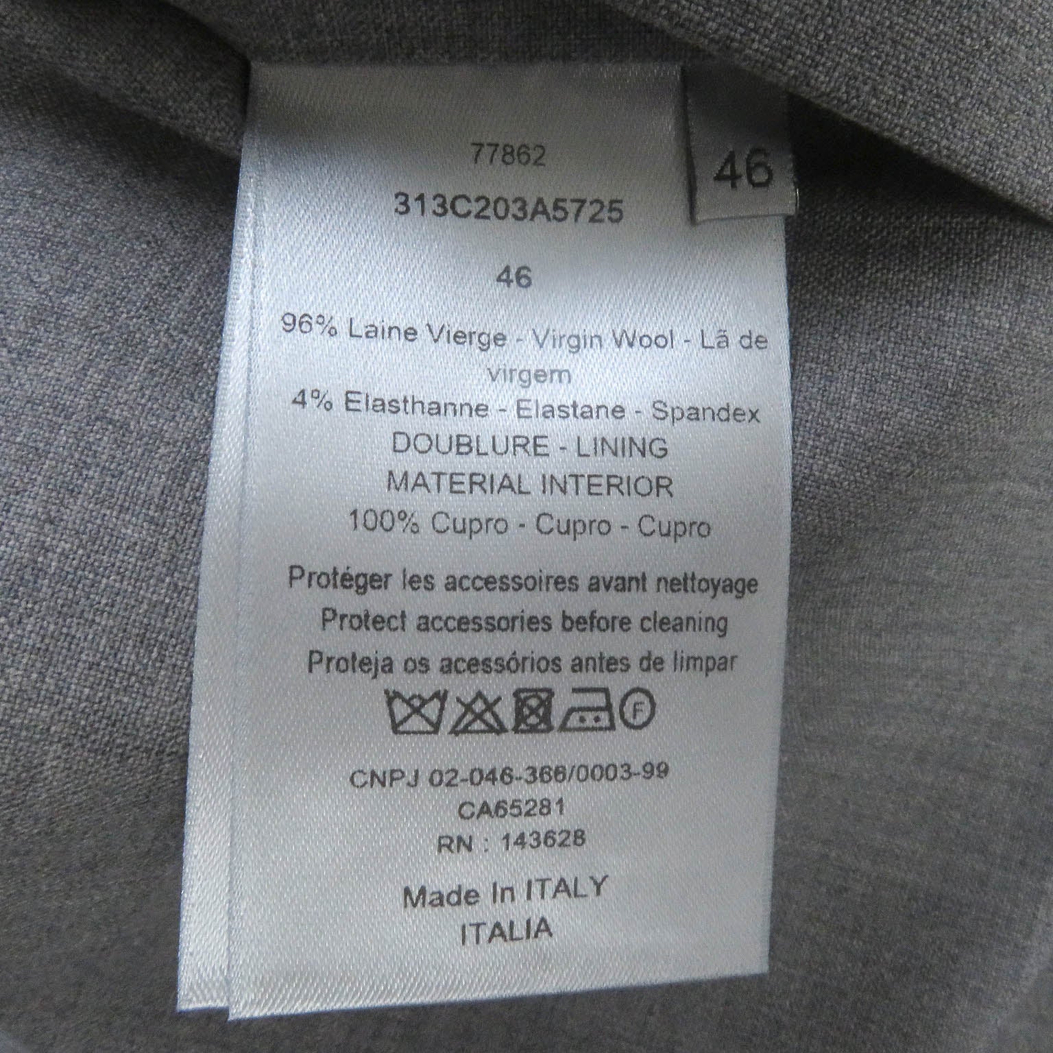 Dior Virgin Wool Workwear Jacket with CD Logo Lapel Pin