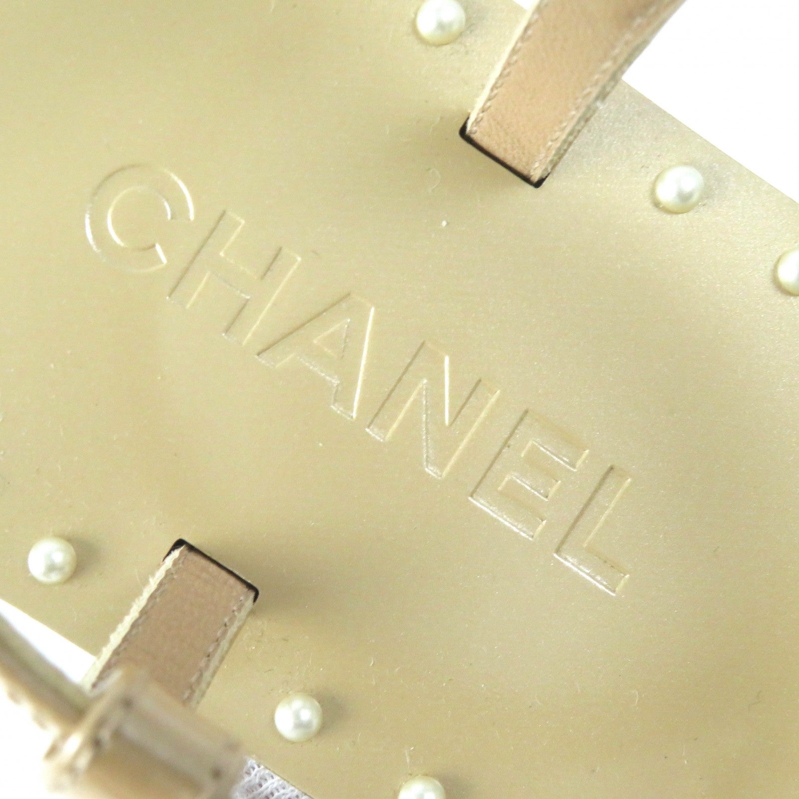 Chanel Faux Pearl COCO Mark Thong Sandals