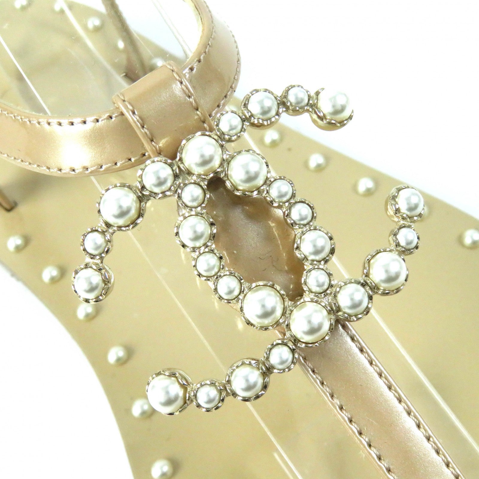 Chanel Faux Pearl COCO Mark Thong Sandals