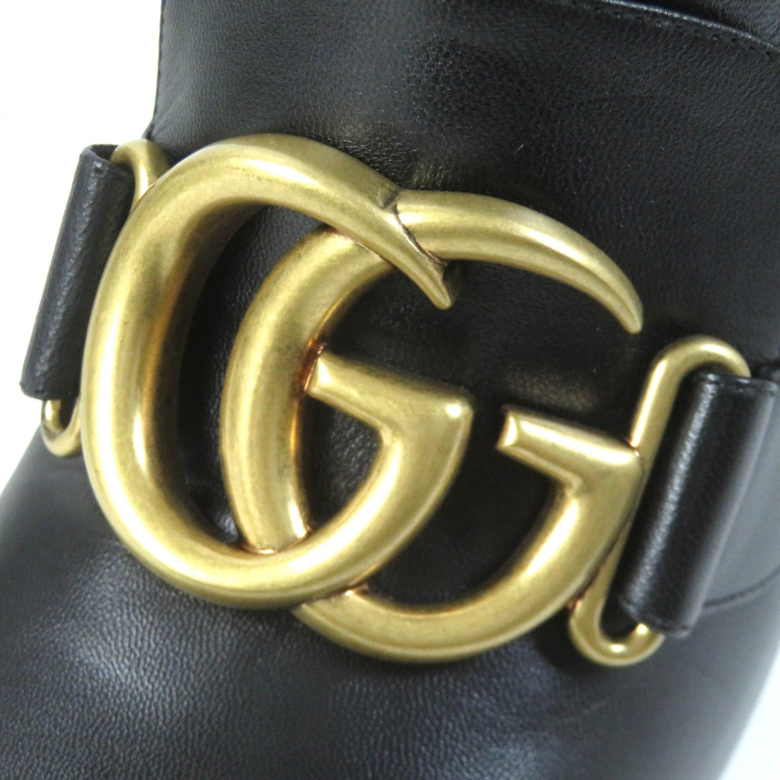 Gucci GG Marmont Leather Ankle Boots 36.5