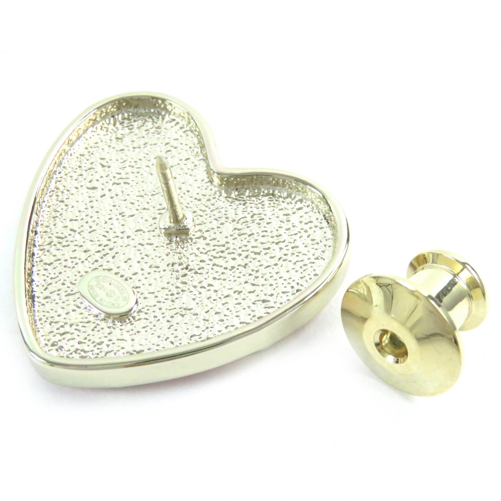 Chanel No5 Pearl Rhinestone Heart Brooch